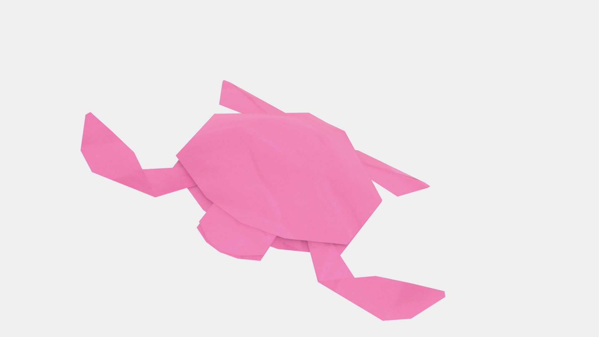 Origami Turtle Low-poly 3D model_10