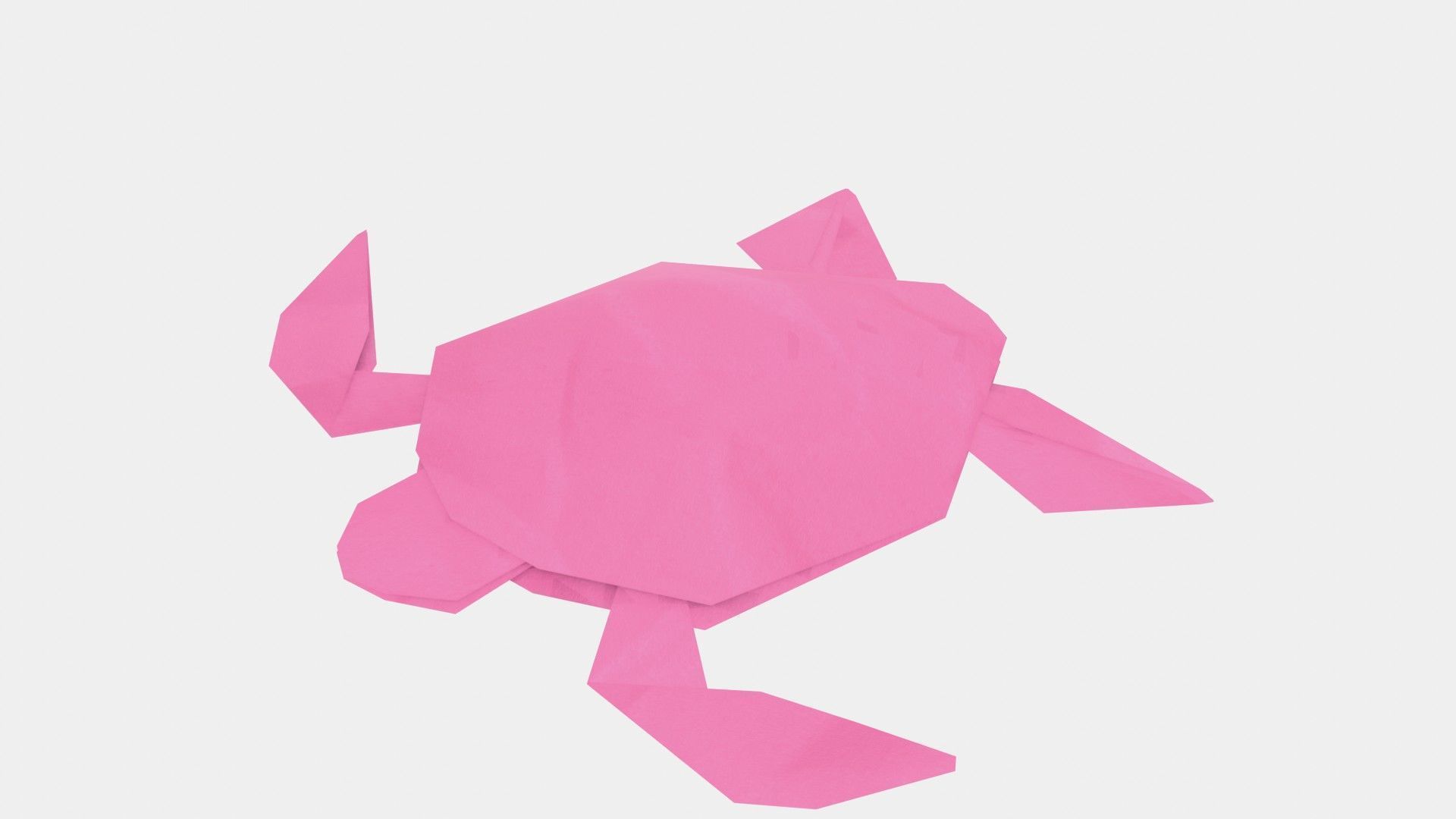 Origami Turtle Low-poly 3D model_2