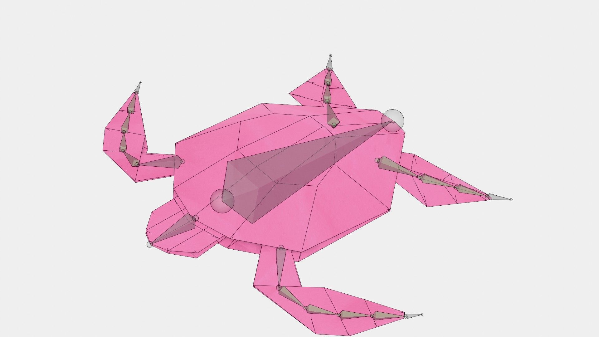 Origami Turtle Low-poly 3D model_11