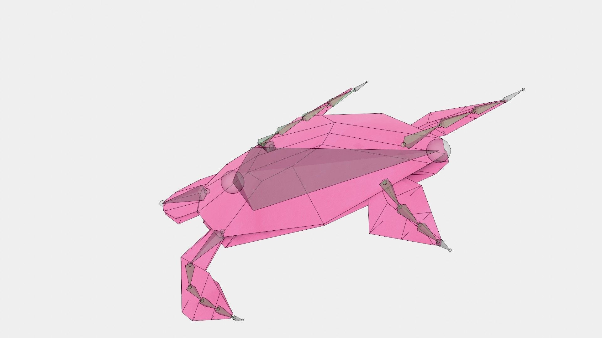 Origami Turtle Low-poly 3D model_19