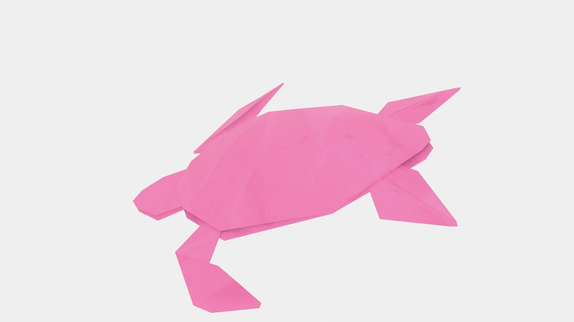 Origami Turtle Low-poly 3D model_4