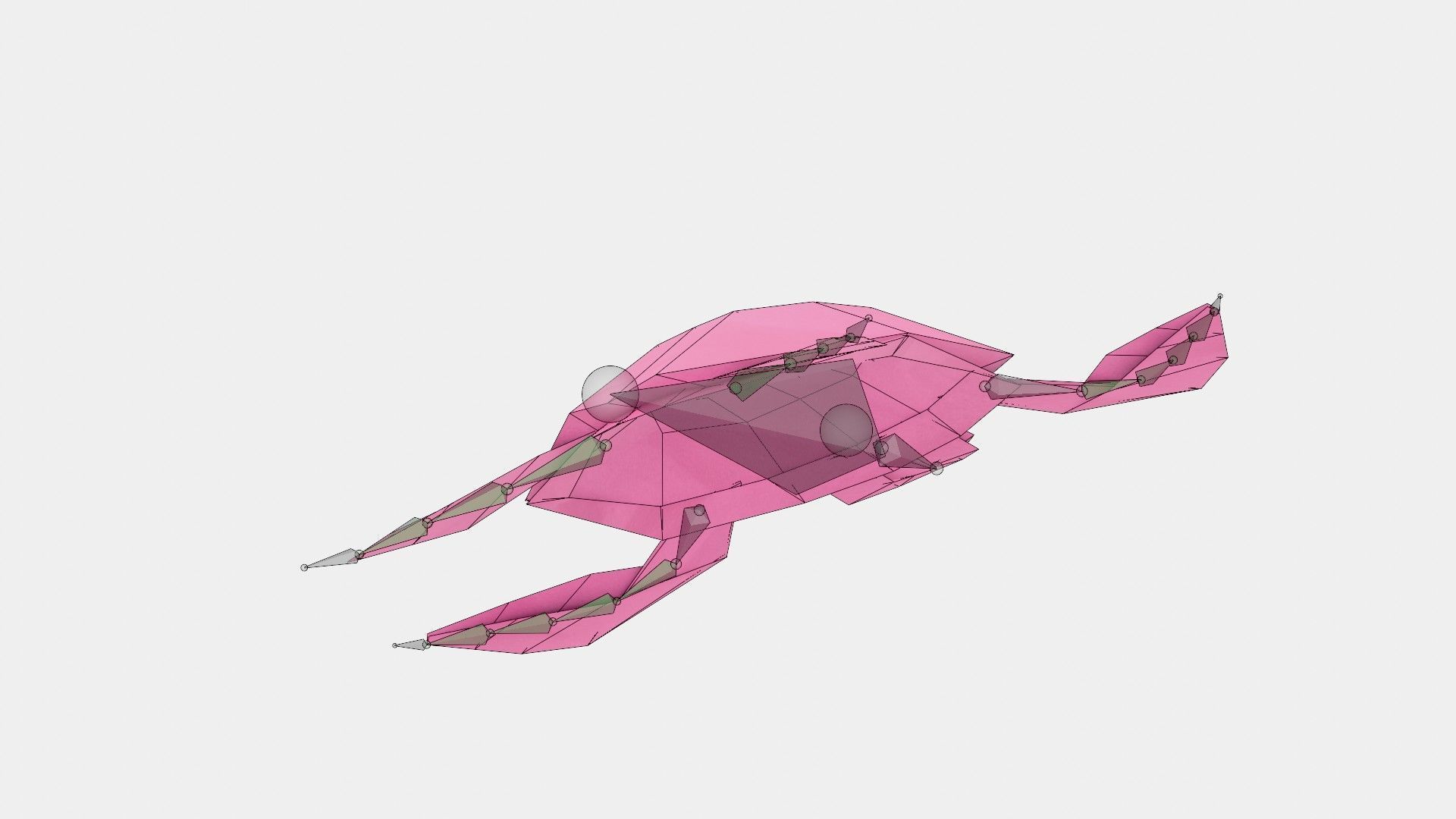 Origami Turtle Low-poly 3D model_17