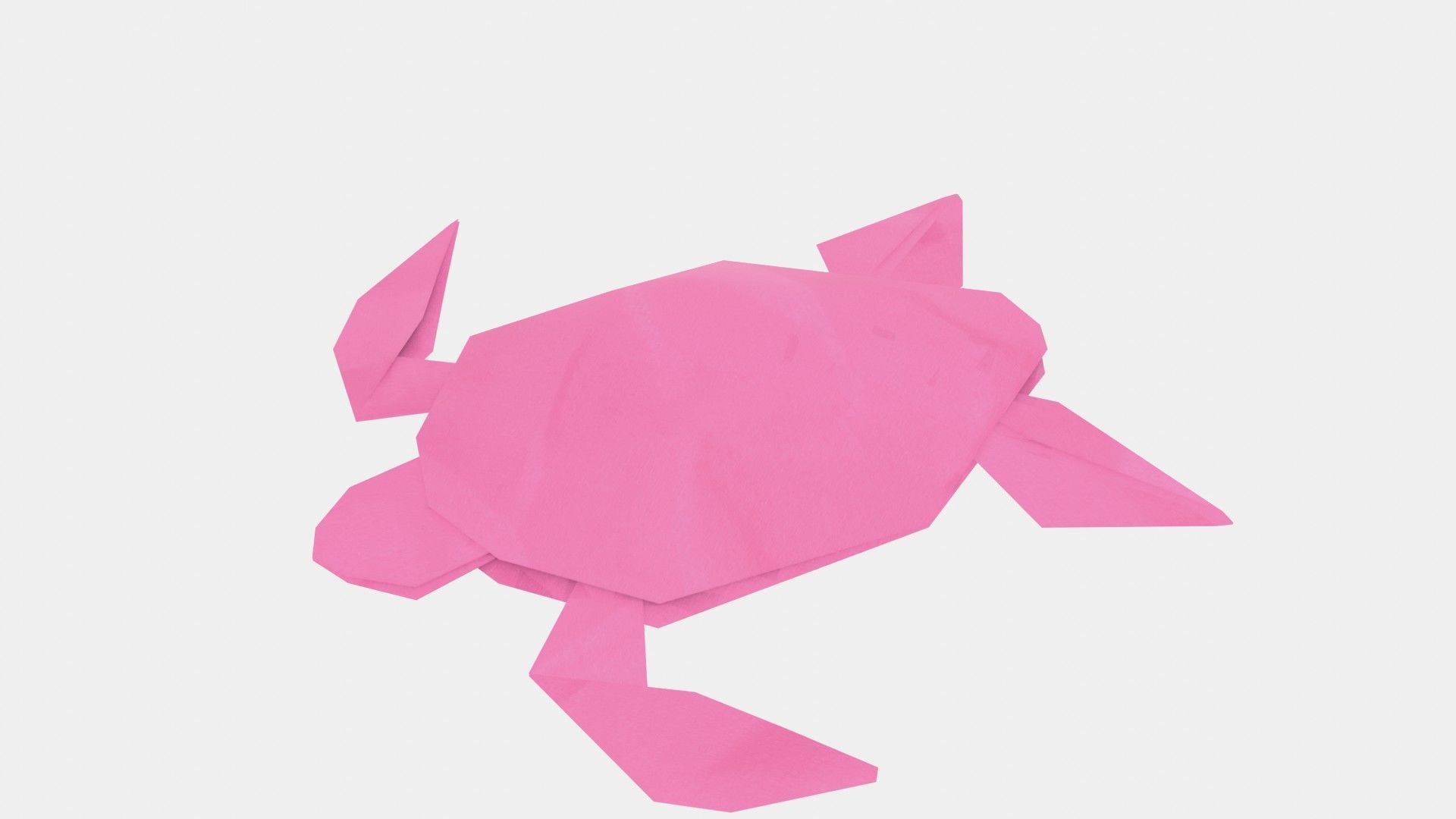 Origami Turtle Low-poly 3D model_3