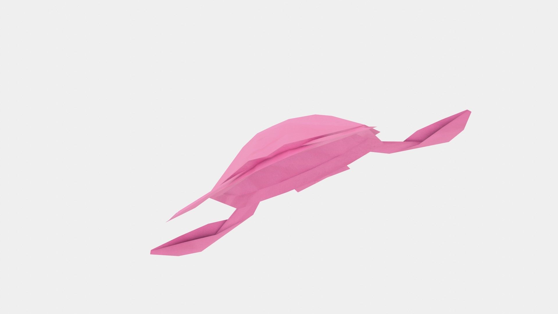 Origami Turtle Low-poly 3D model_6