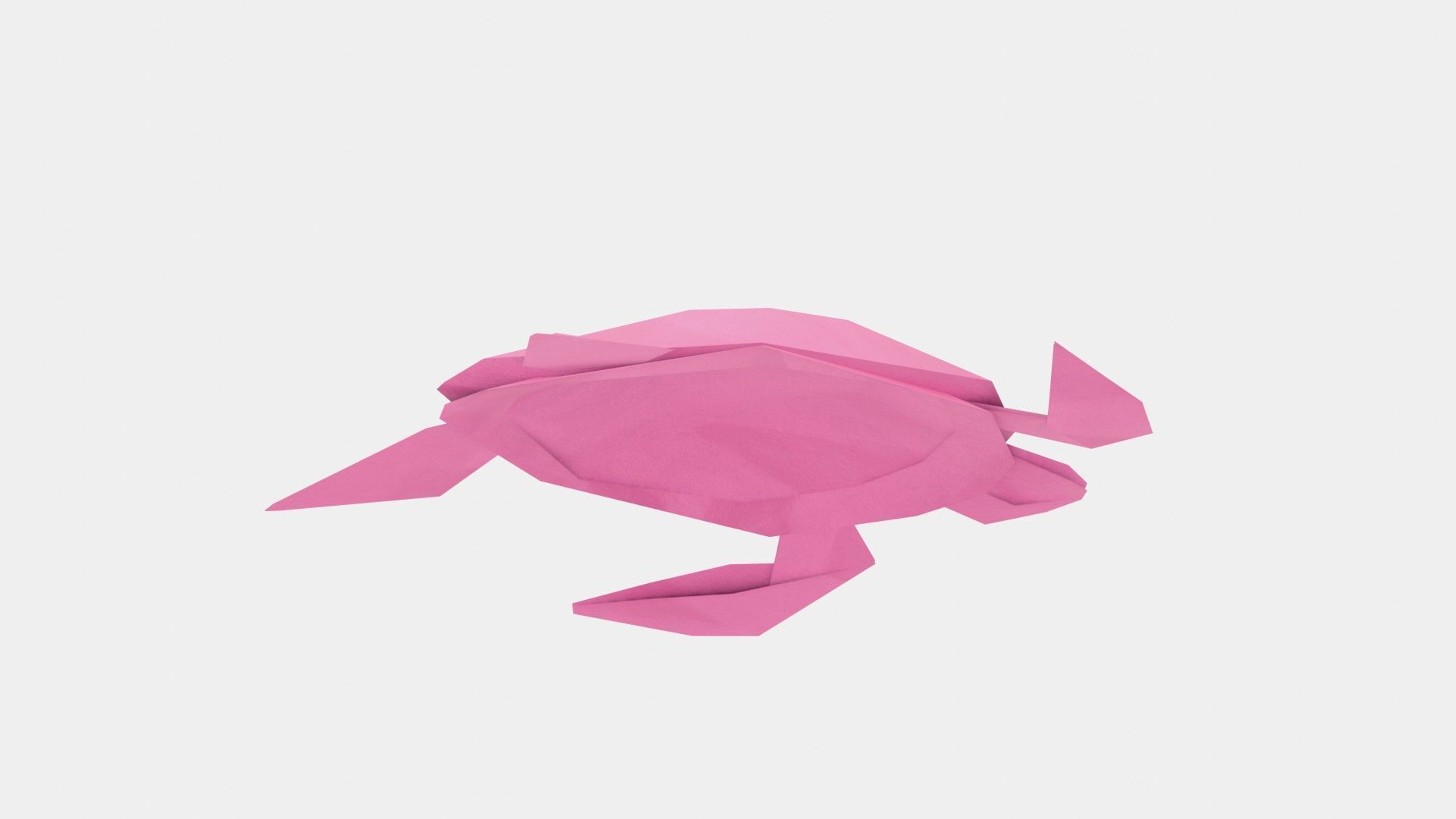 Origami Turtle Low-poly 3D model_7
