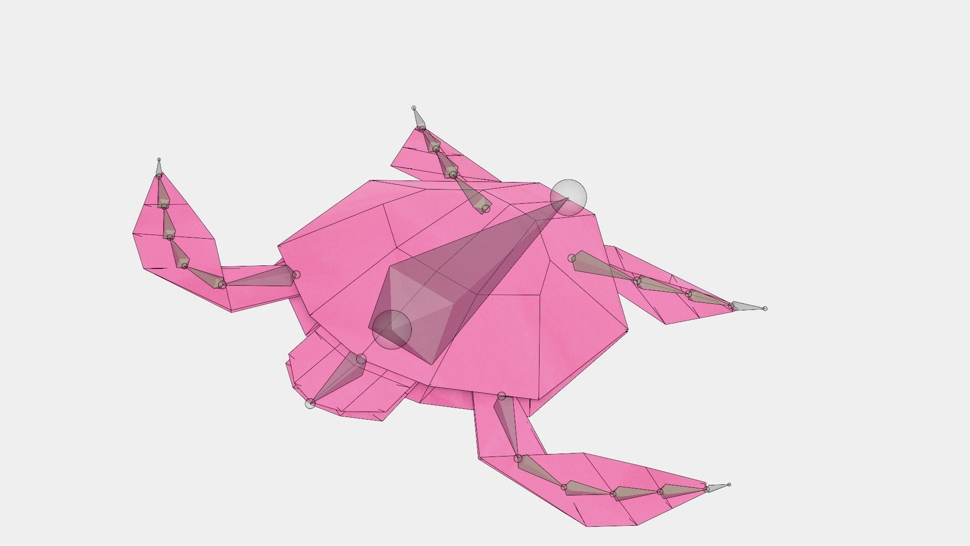Origami Turtle Low-poly 3D model_12