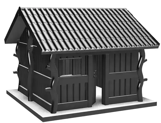 Traditional Wooden House Cabin Shop