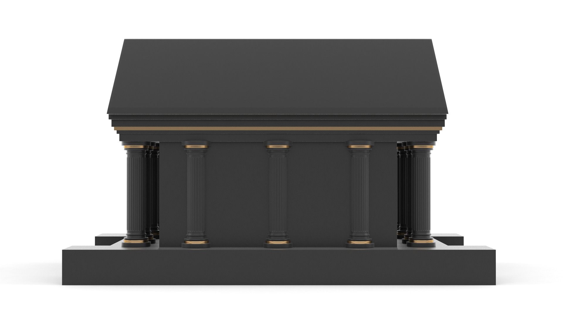 Bank Building Symbol 3D model_3