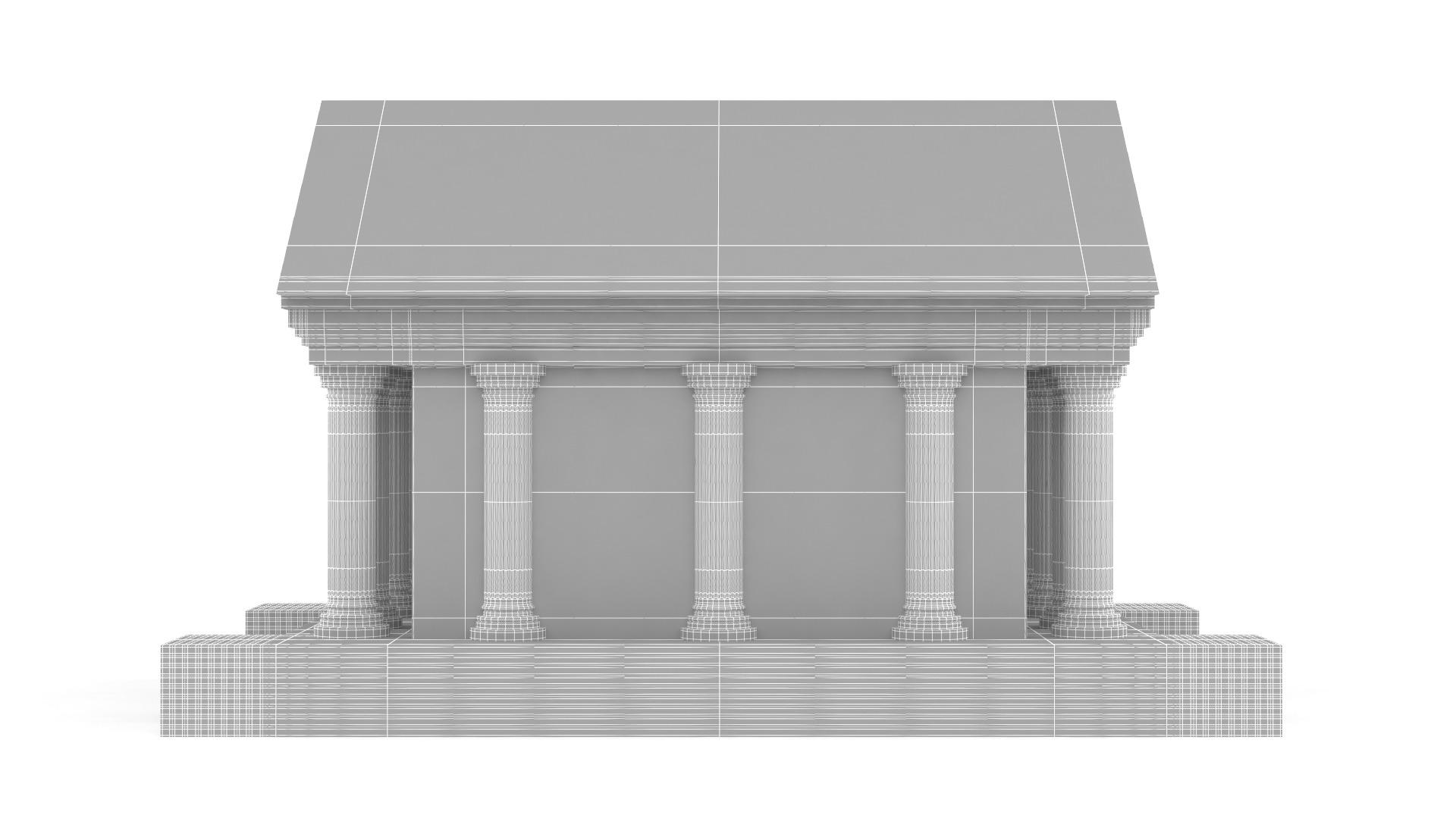 Bank Building Symbol 3D model_8