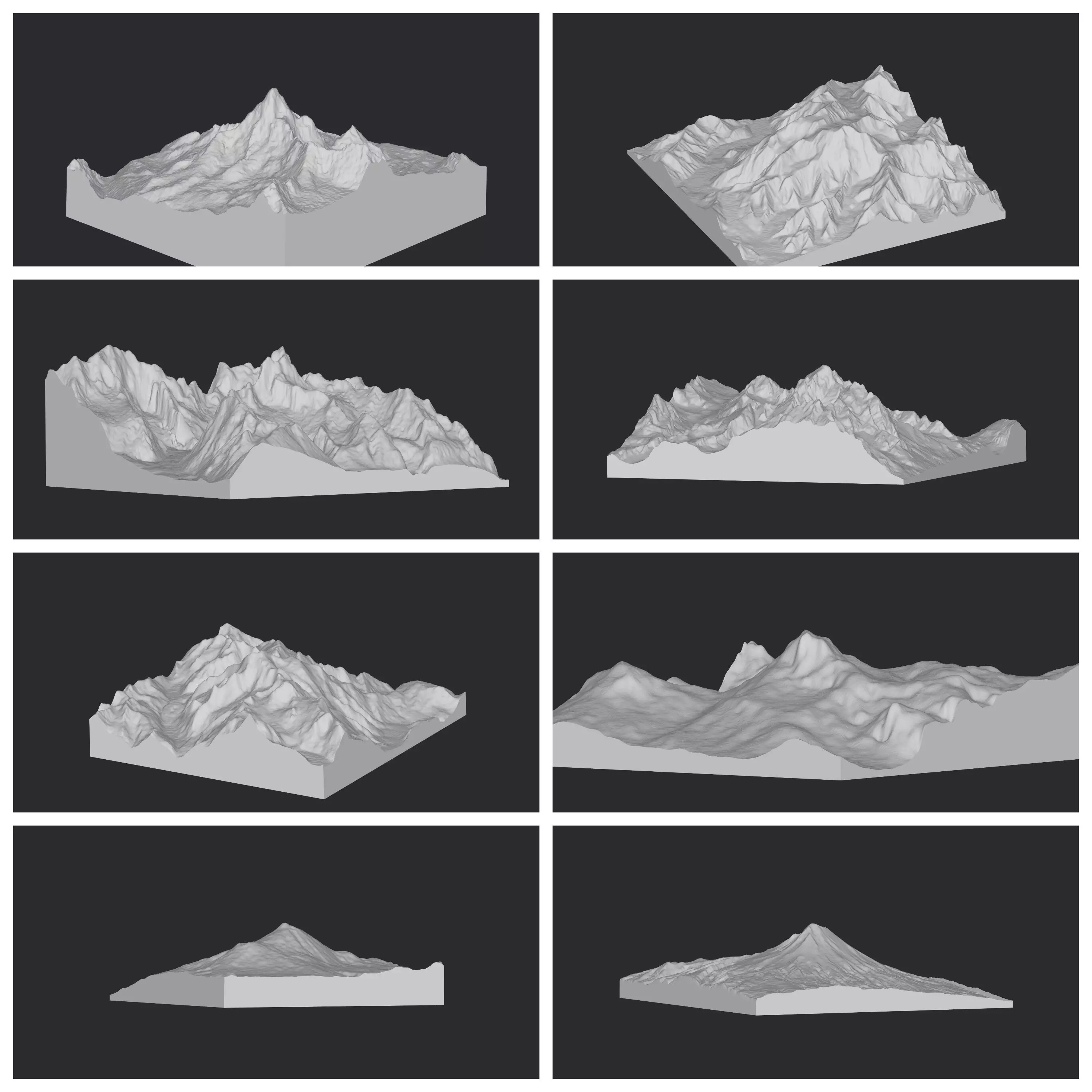 Iconic Mountains Pack II 3D print model_0