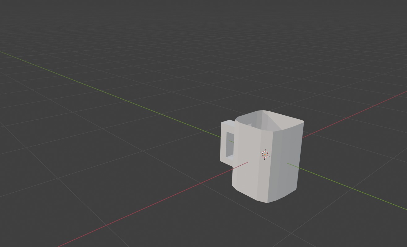 3D model cup for  Low-poly 3D model_1