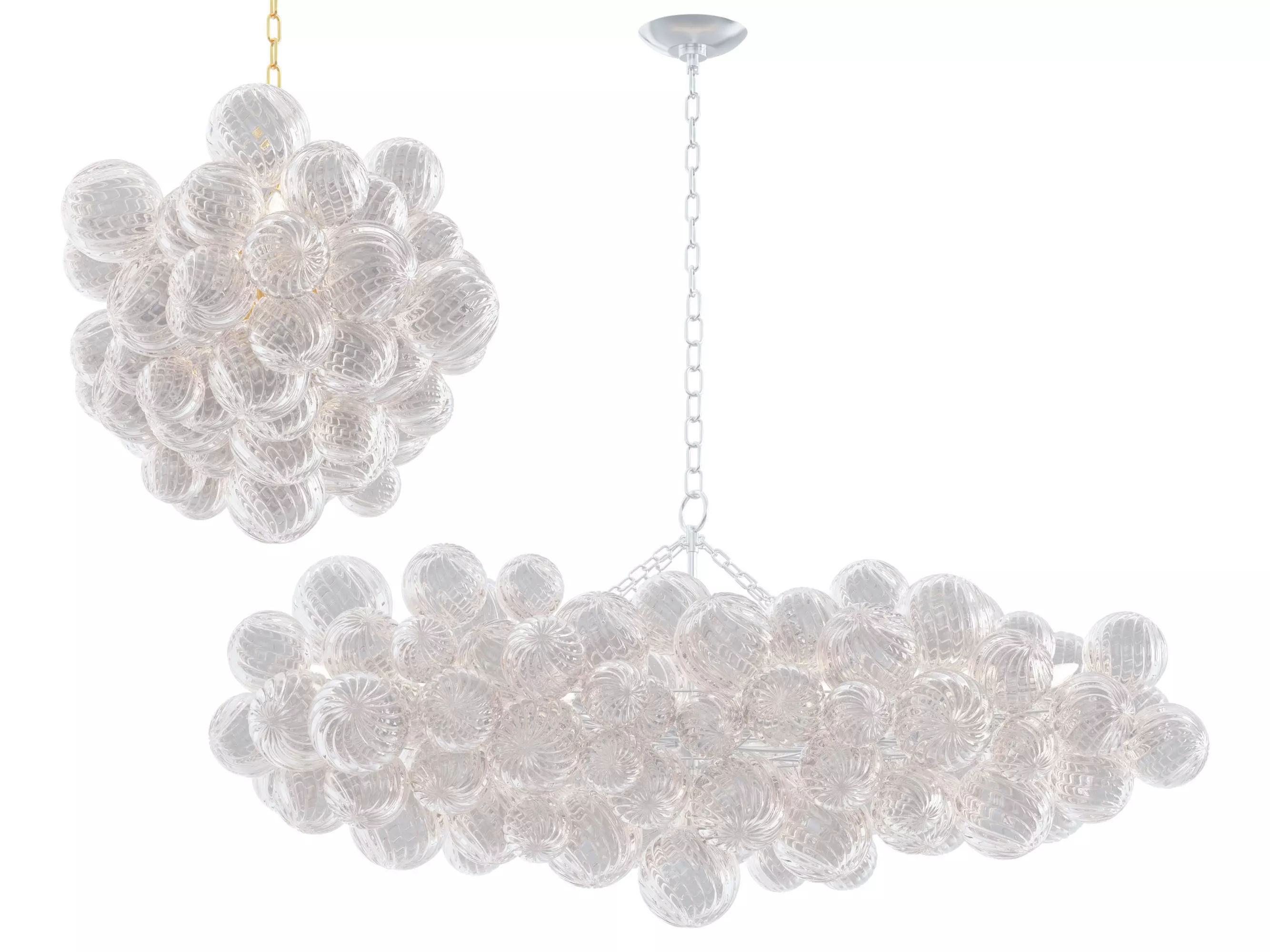 RH Talia Linear Chandelier 63 3D model_0