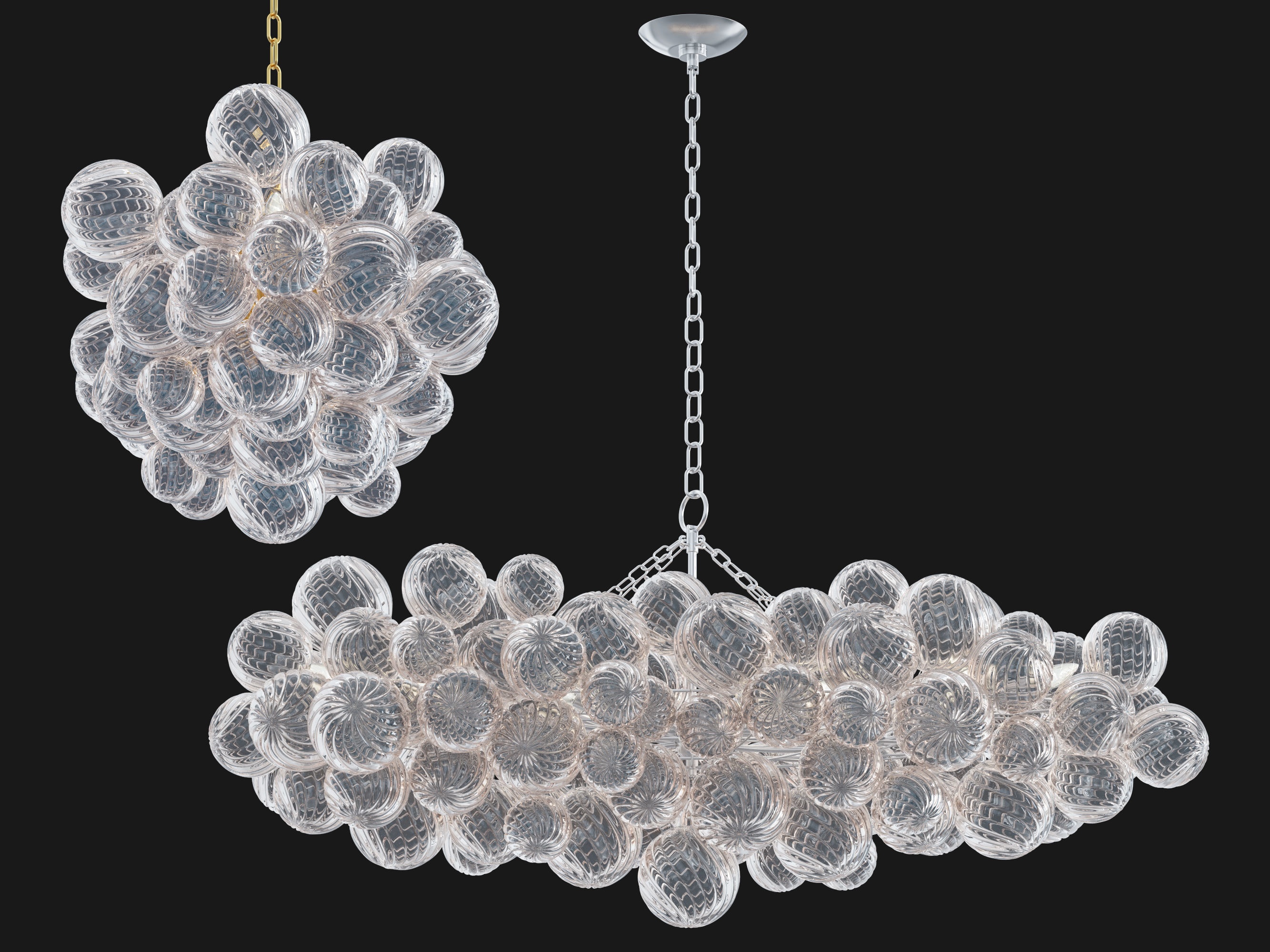RH Talia Linear Chandelier 63 3D model_1