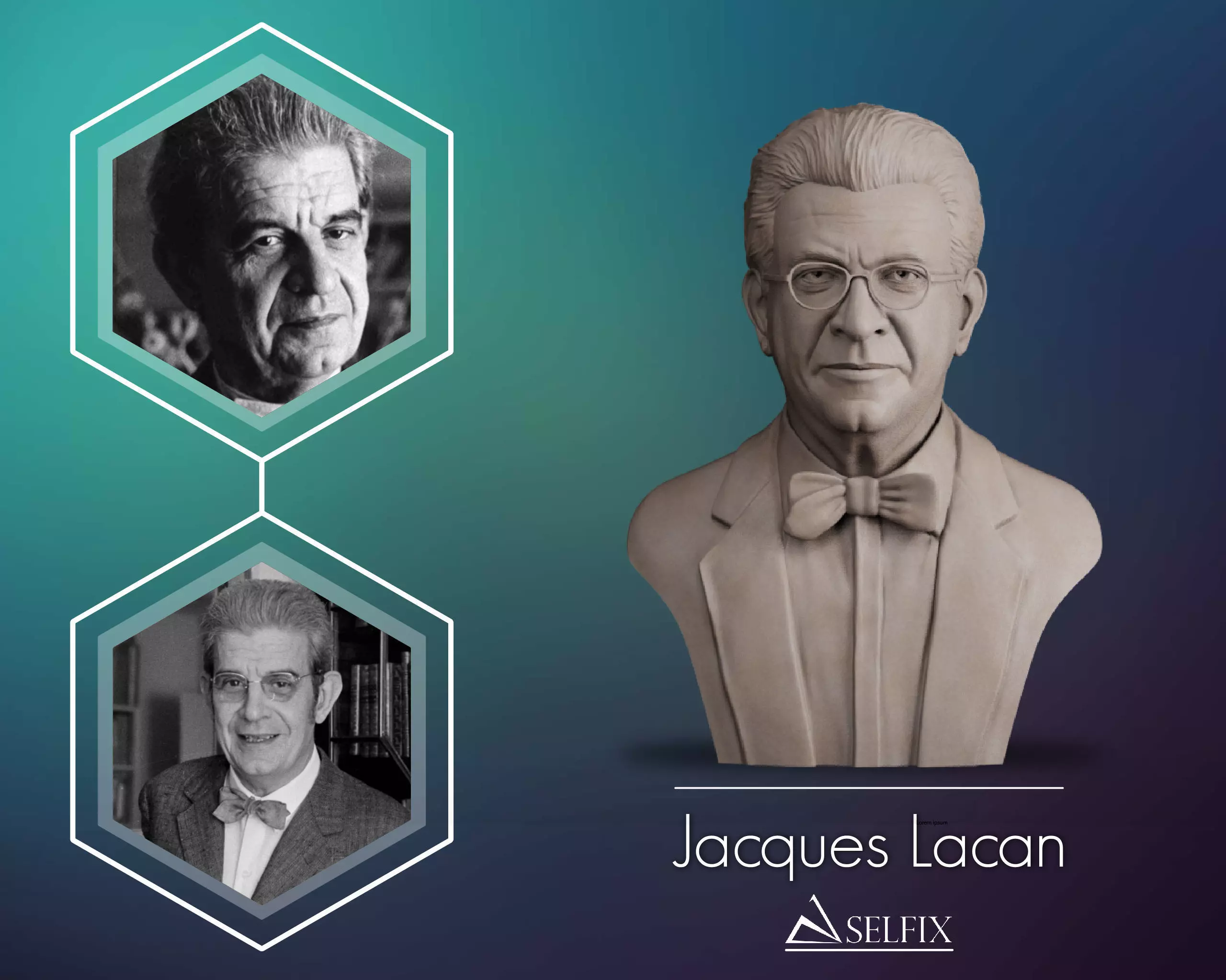 Jacques Lacan Bust 3D print model_0