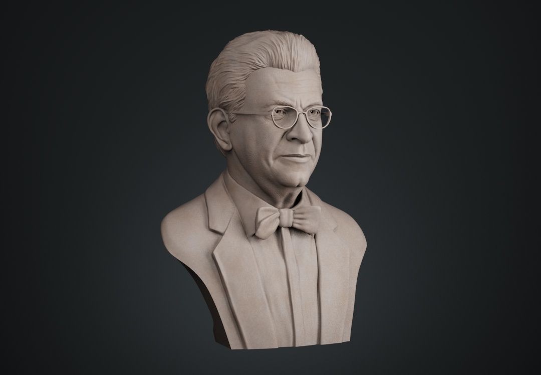 Jacques Lacan Bust 3D print model_6