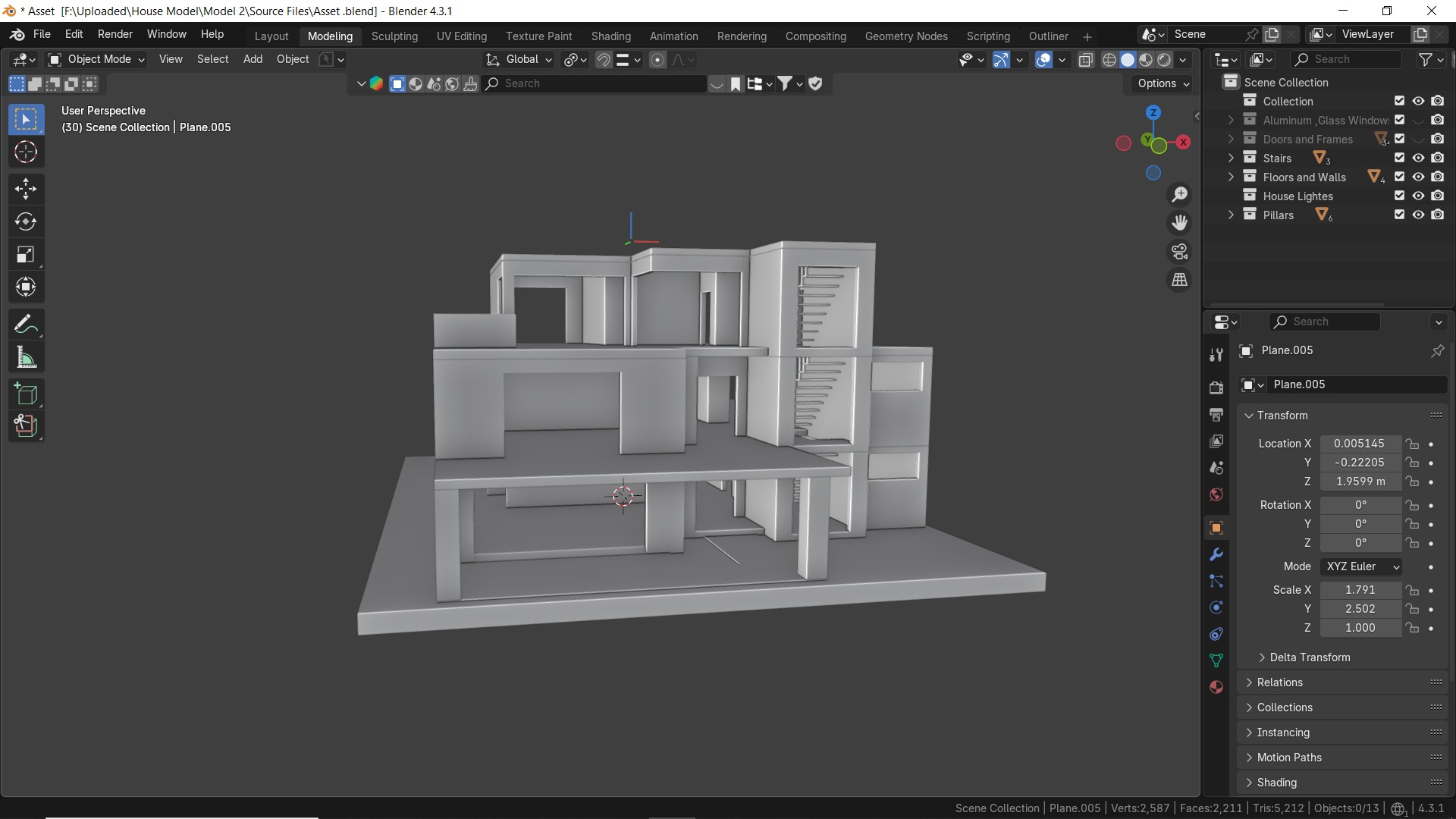 3D Architect Design Low-poly 3D model_8
