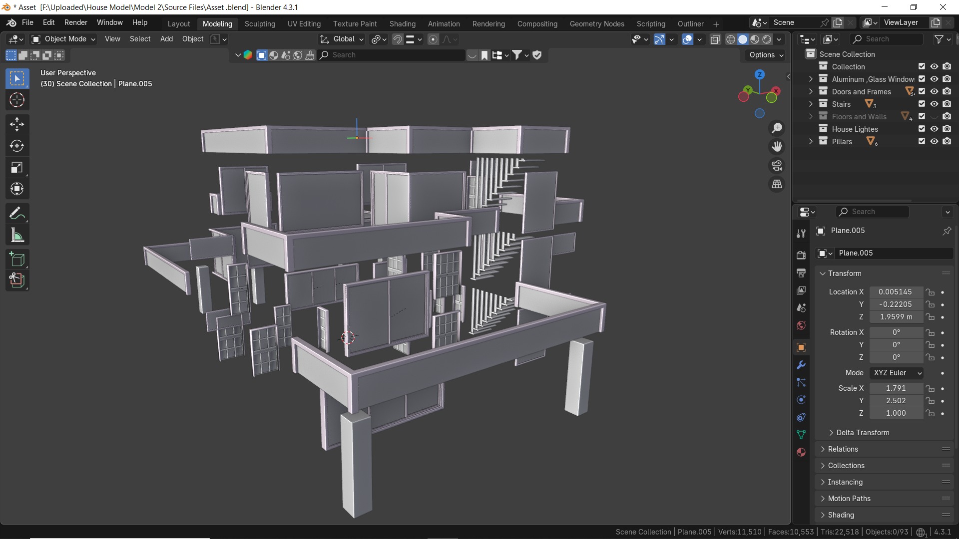 3D Architect Design Low-poly 3D model_9