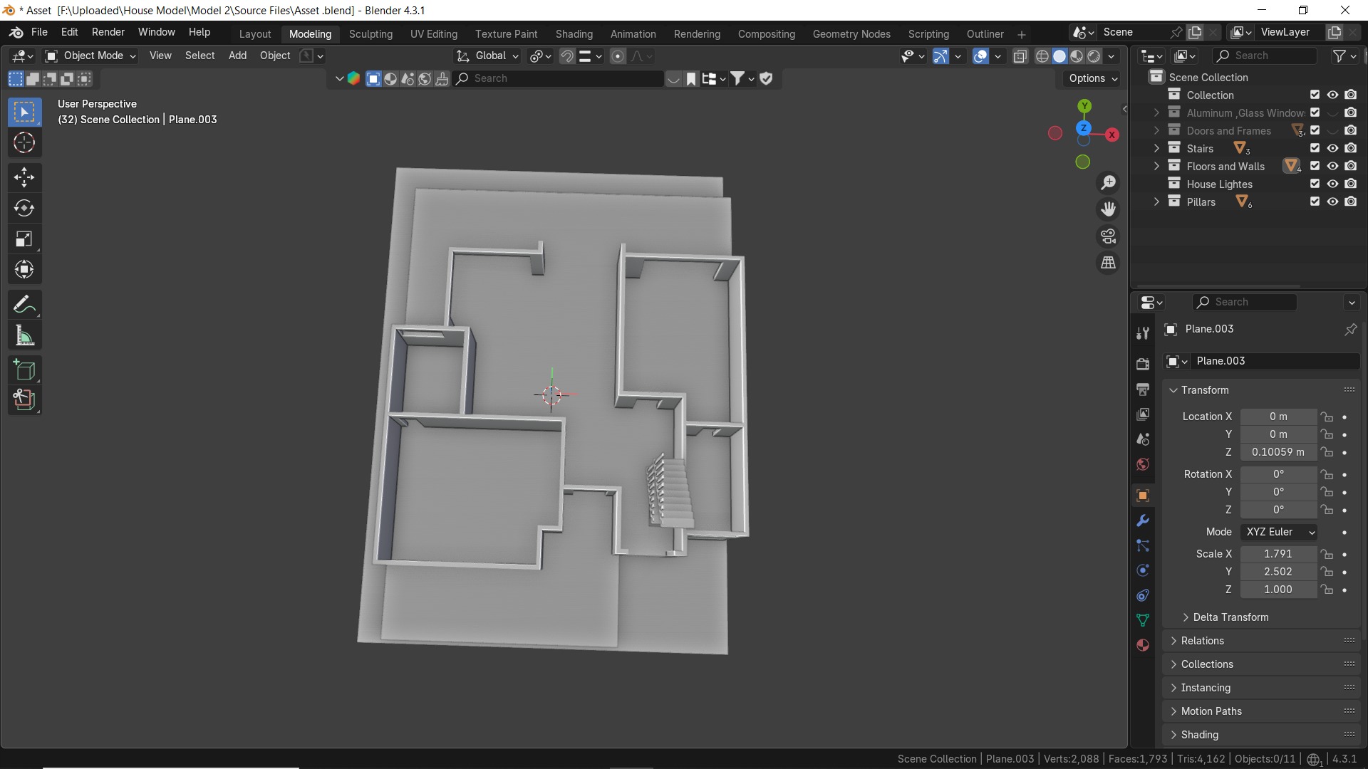 3D Architect Design Low-poly 3D model_12