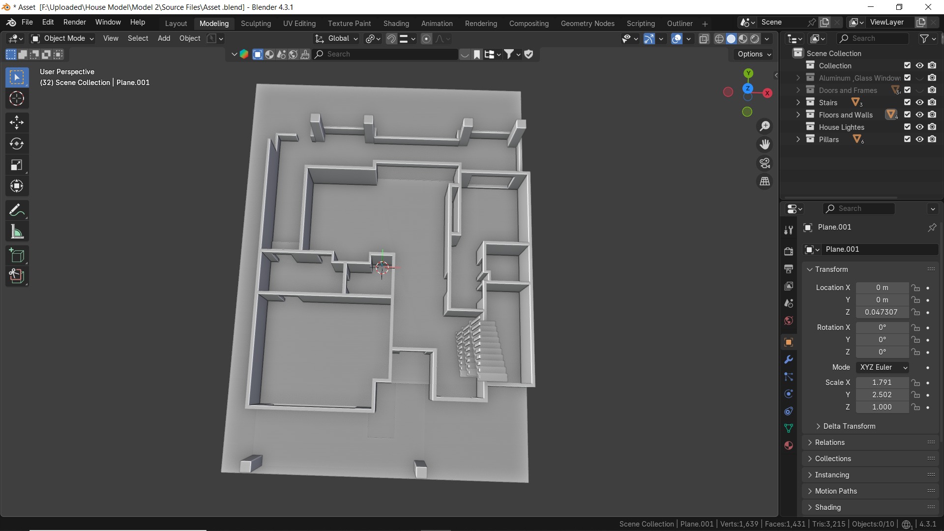 3D Architect Design Low-poly 3D model_11