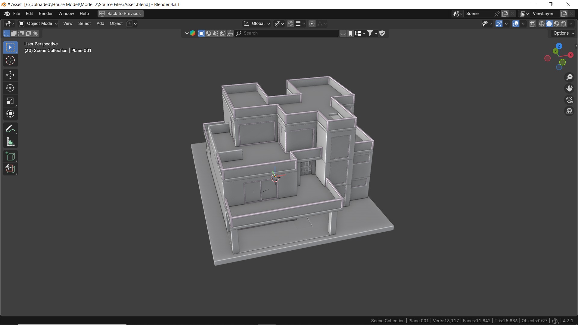 3D Architect Design Low-poly 3D model_13