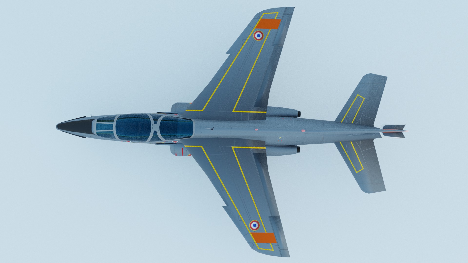 Dassault Alpha Jet E153705-RU - French Air Force Low-poly 3D model_3