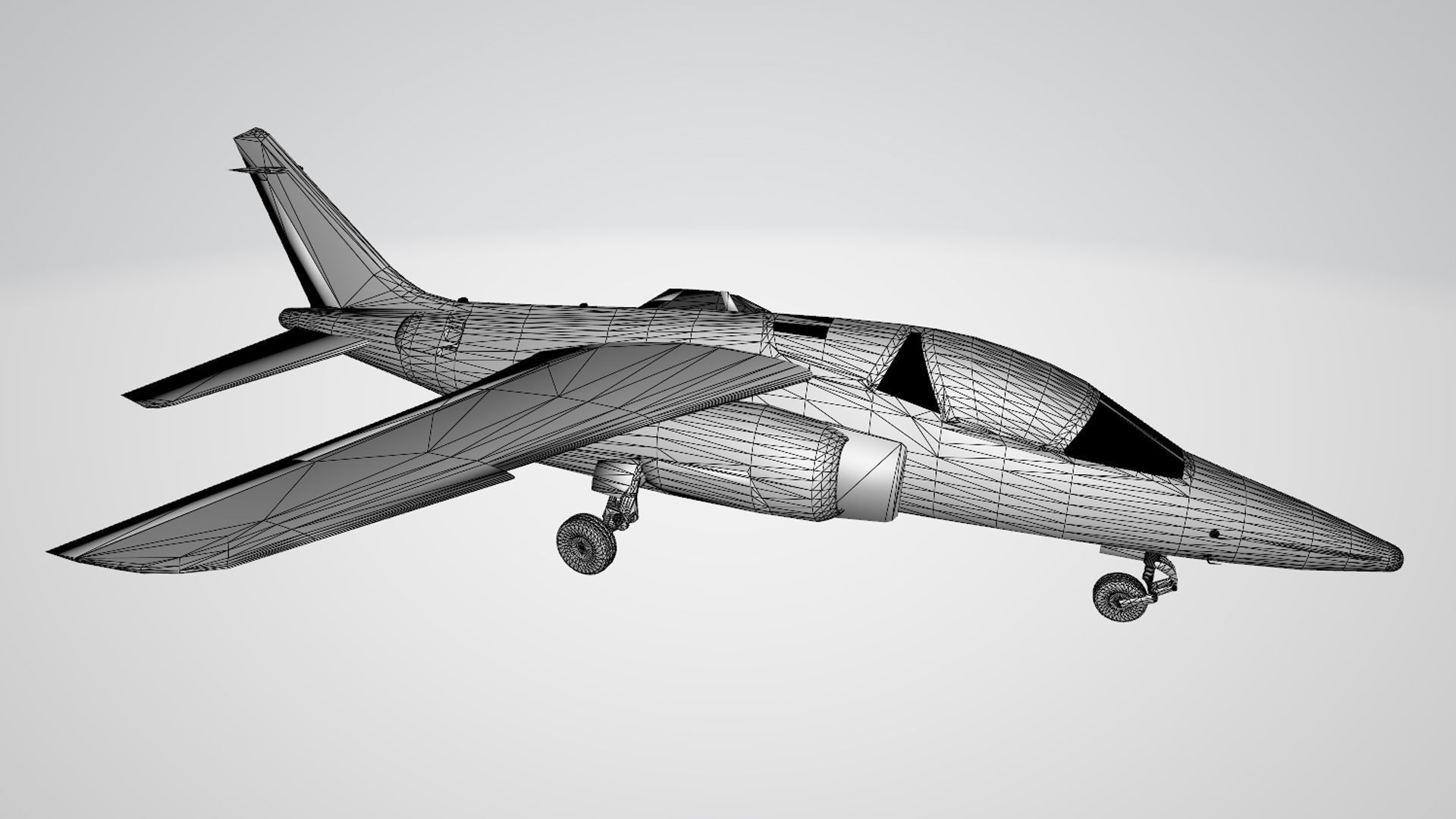 Dassault Alpha Jet E153705-RU - French Air Force Low-poly 3D model_6