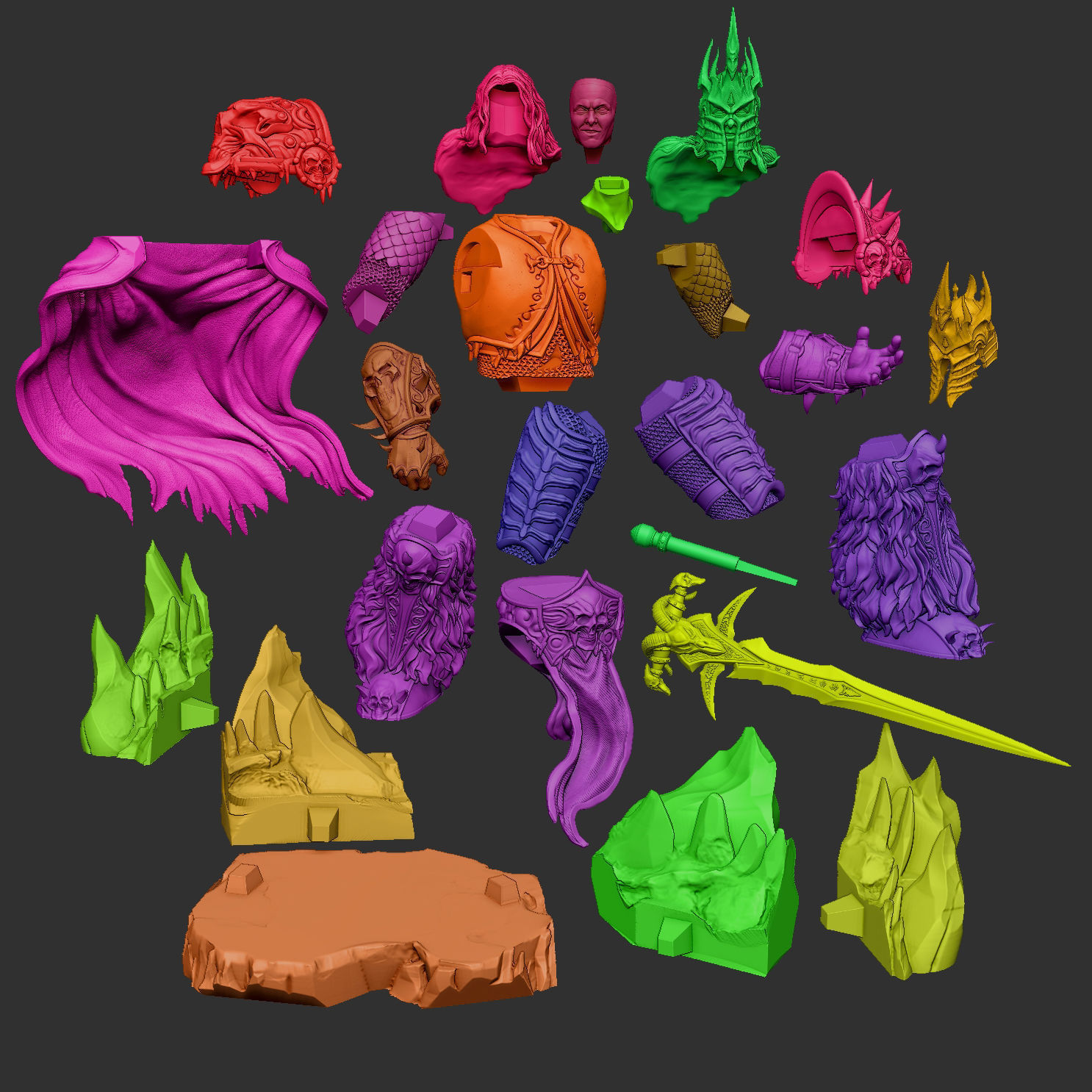 Arthas Lich King from Warcarft printable 3D print model_4