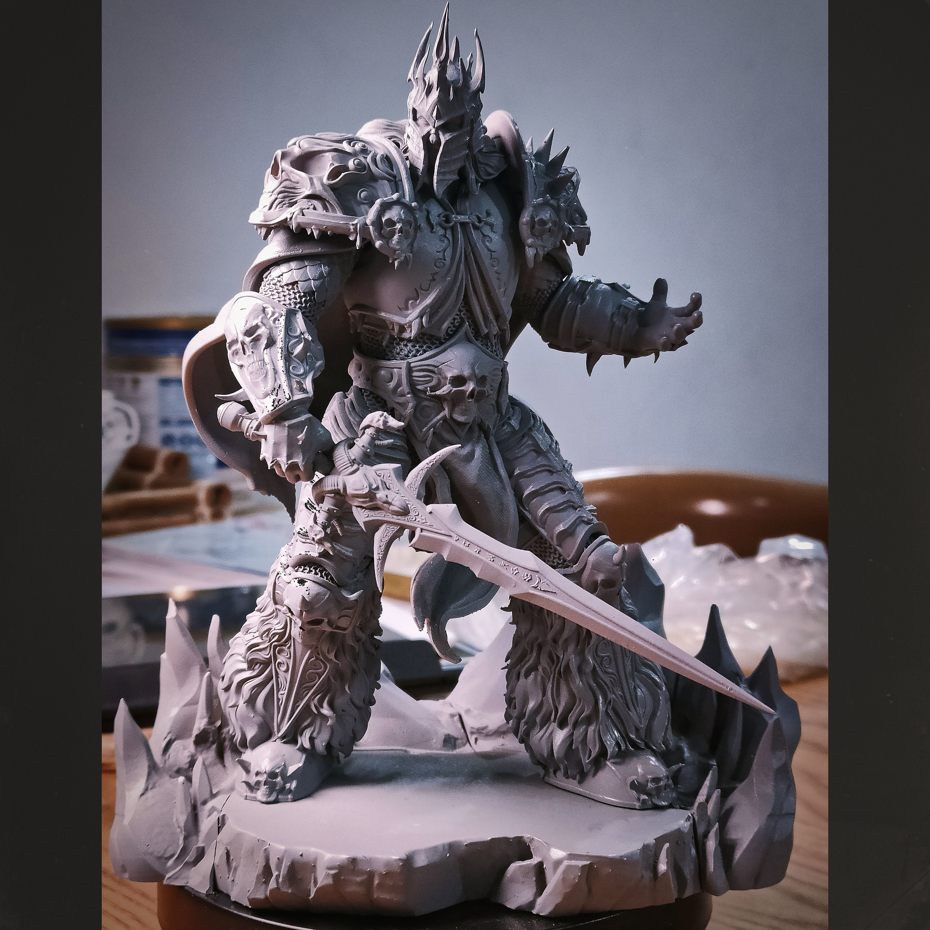 Arthas Lich King from Warcarft printable 3D print model_5
