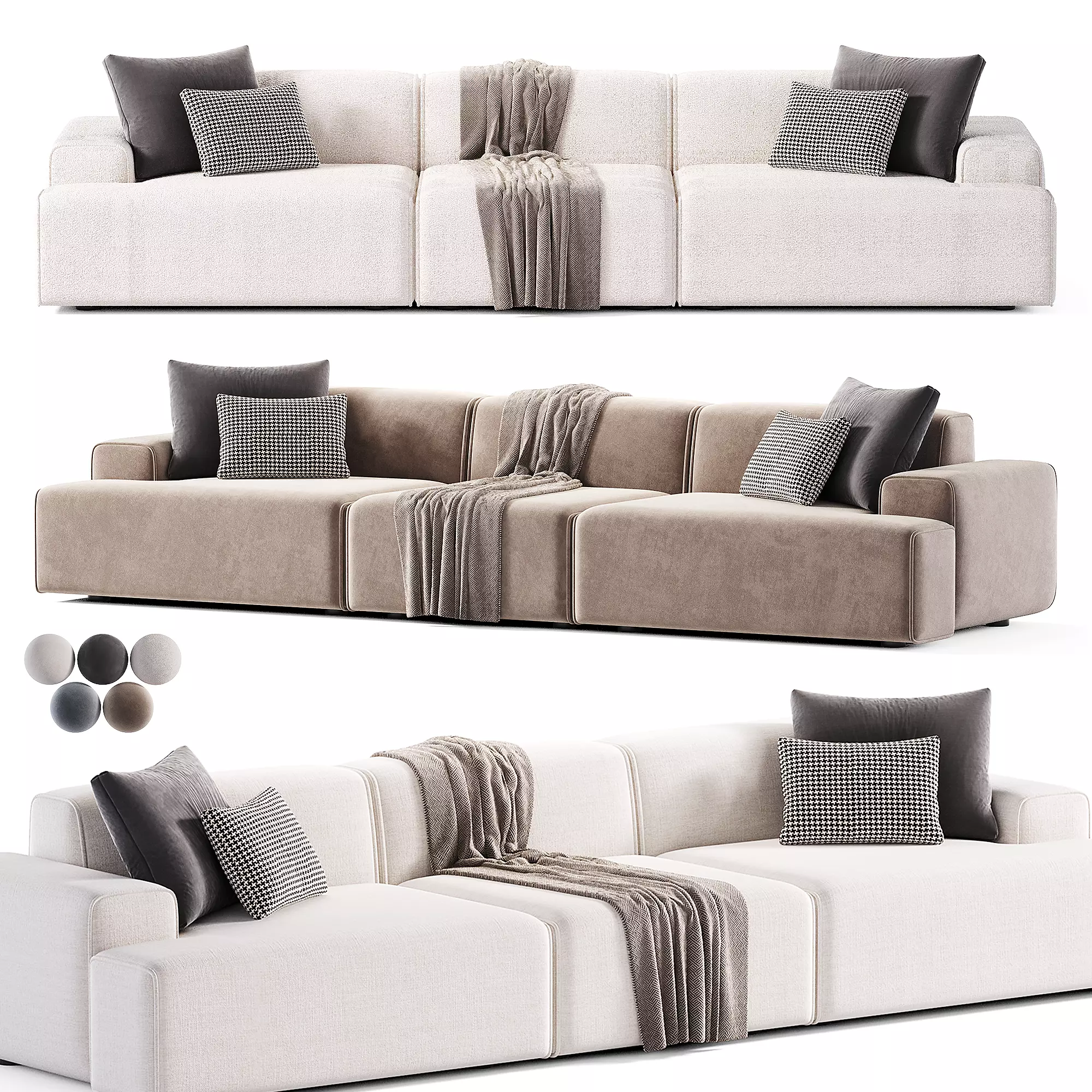 Reni Sofa By Luzaro 01 Low-poly 3D model_0
