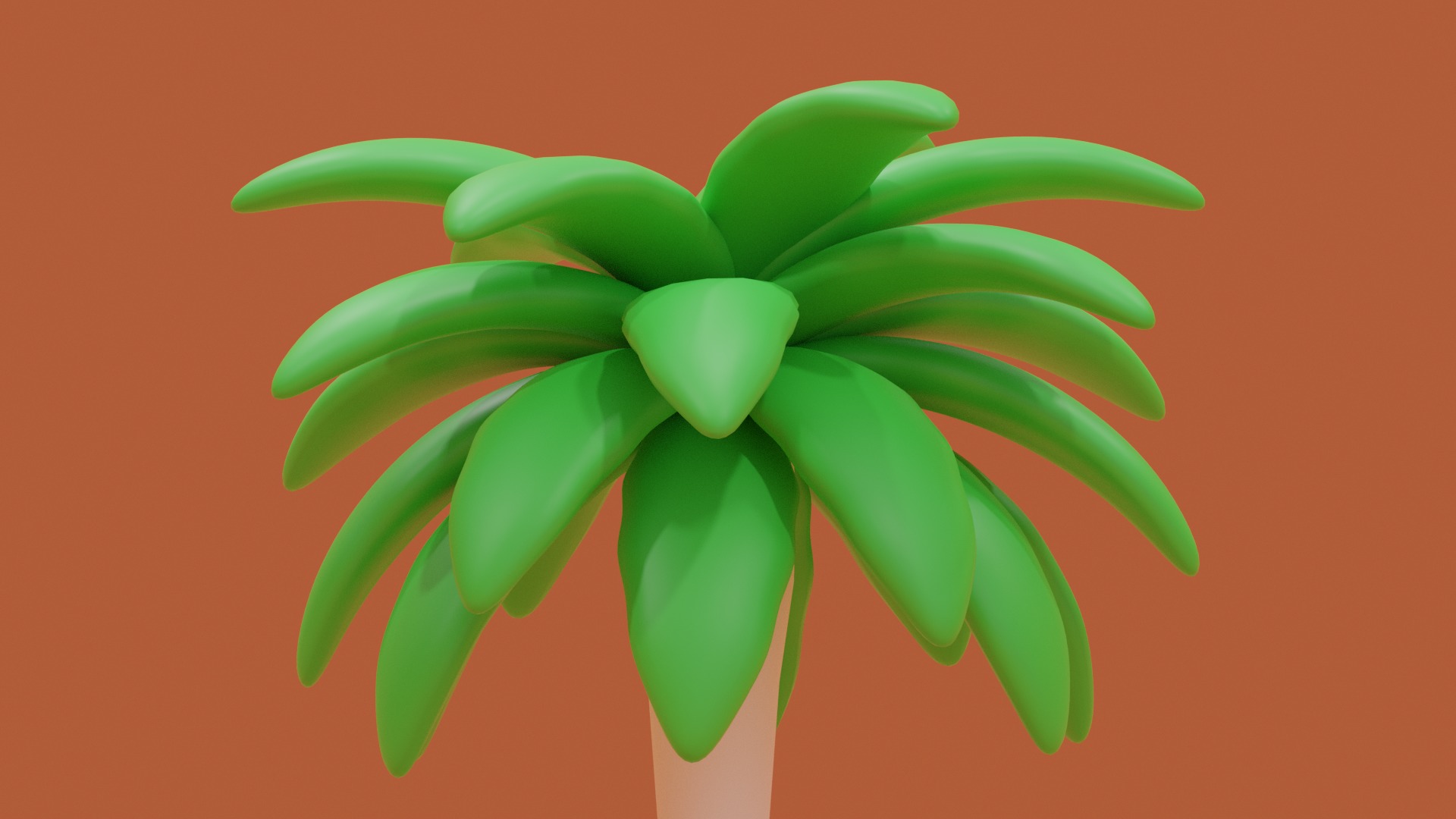 Cartoon Palm Tree 3D model_3