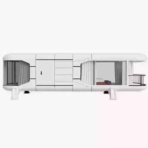 Modern Capsule House 3D Model Low-poly 3D model