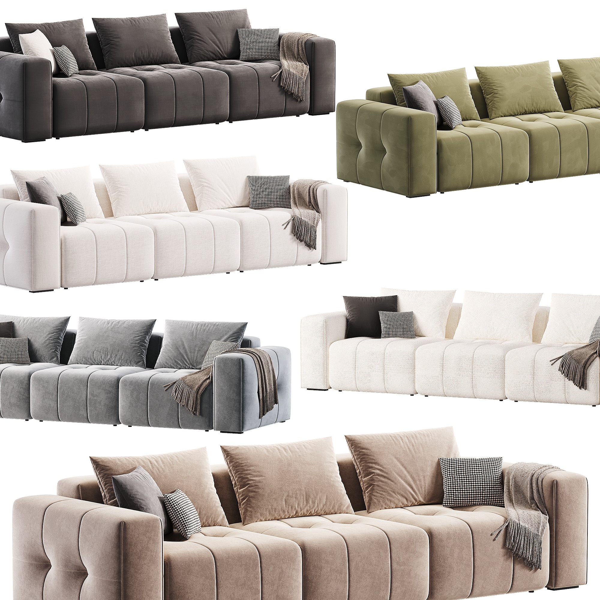 Moven scratch resistant electric sofa Low-poly 3D model_4