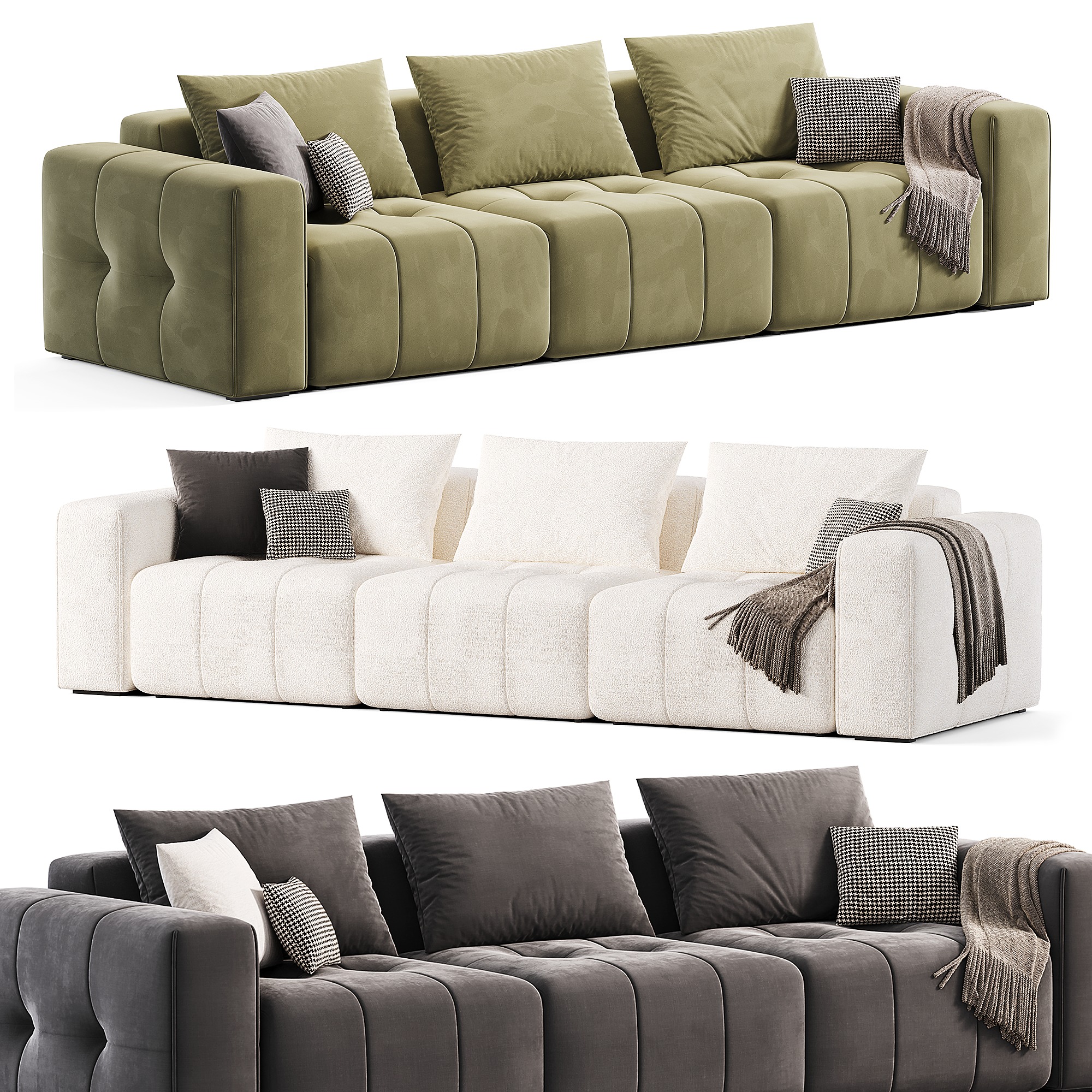 Moven scratch resistant electric sofa Low-poly 3D model_2