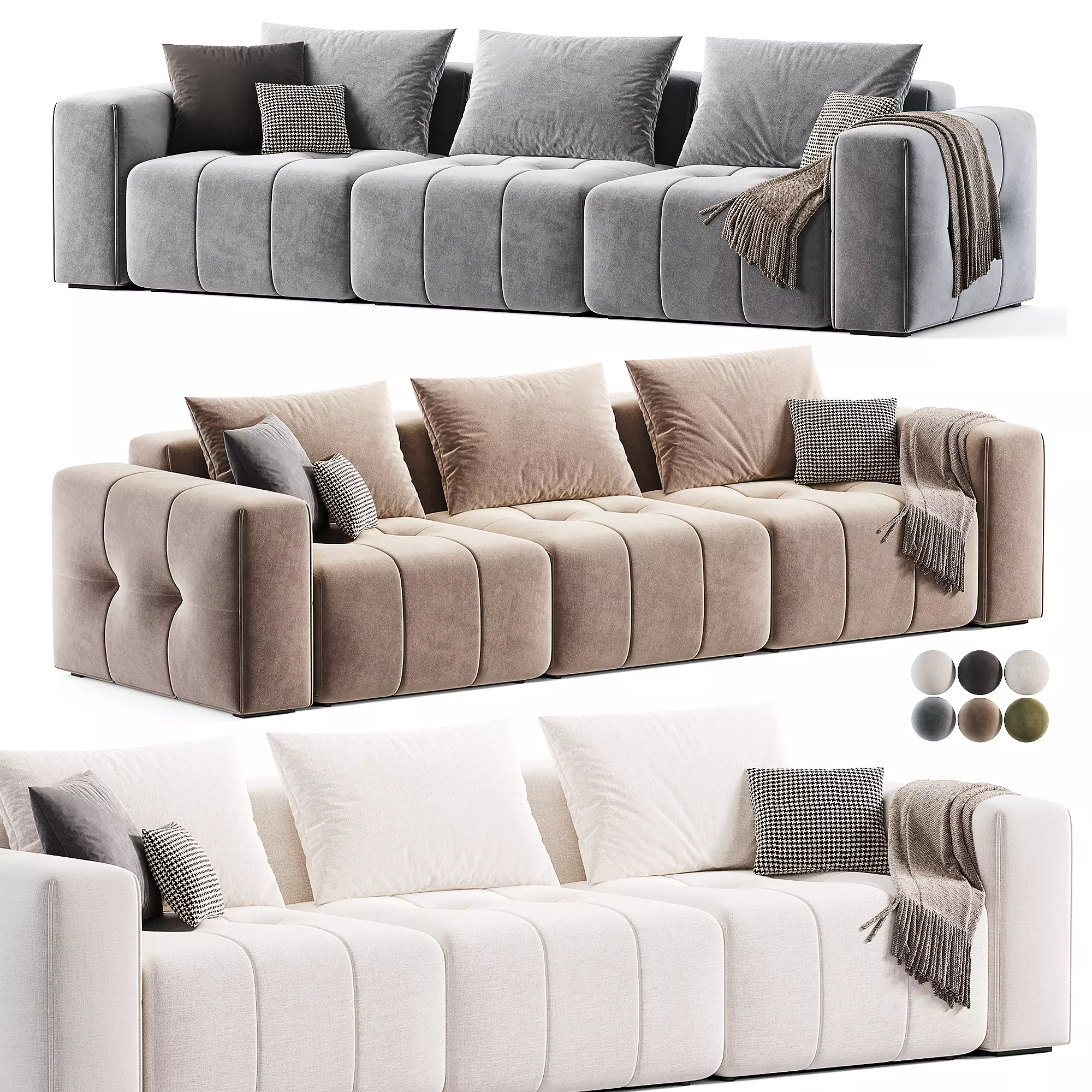 Moven scratch resistant electric sofa Low-poly 3D model_0