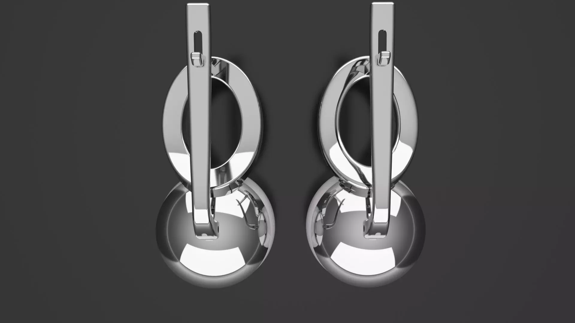 Pearl Earrings 3D print model_1