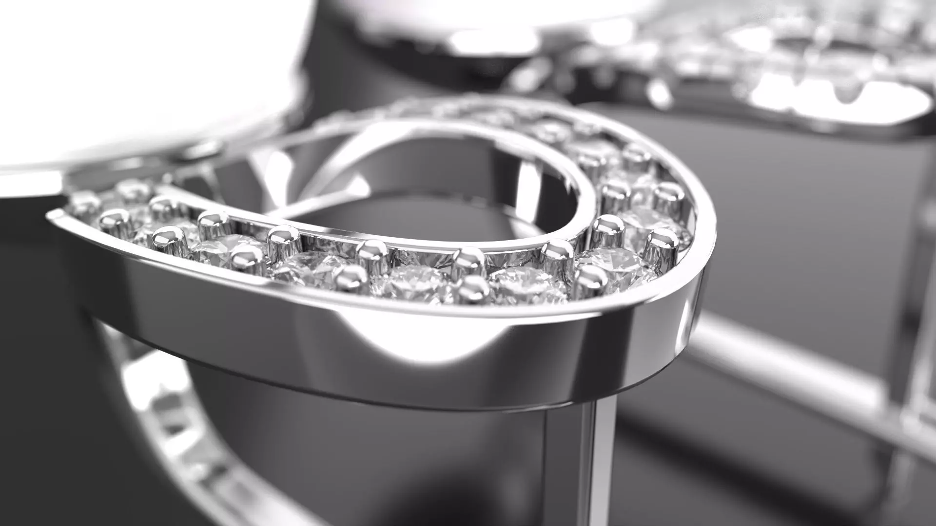 Pearl Earrings 3D print model_3