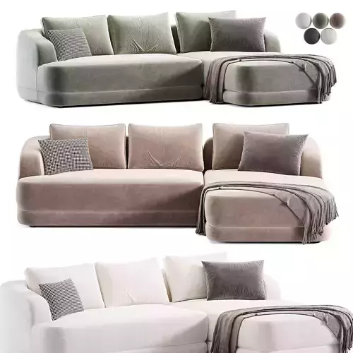  Louis performance boucle sectional sofa