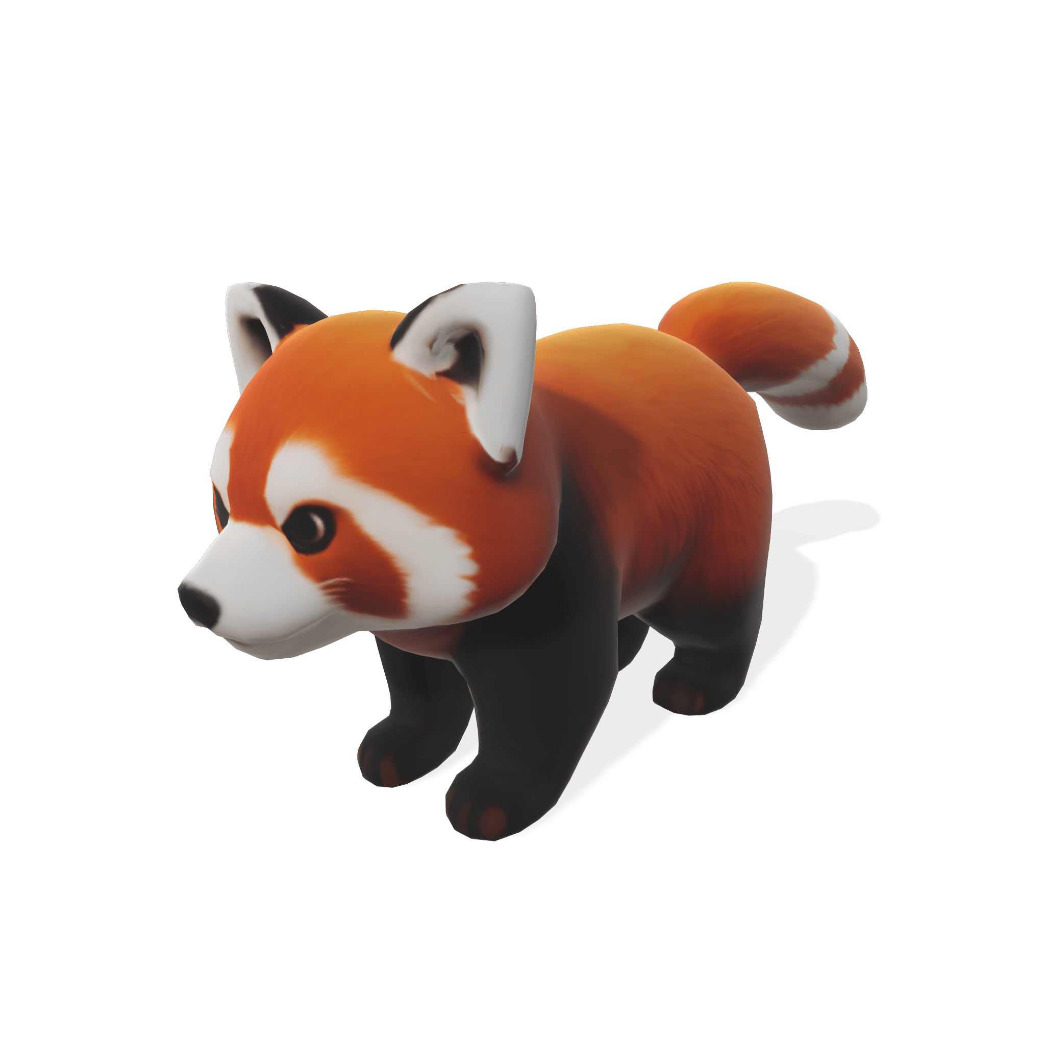 Playful Red Panda 3D model_2