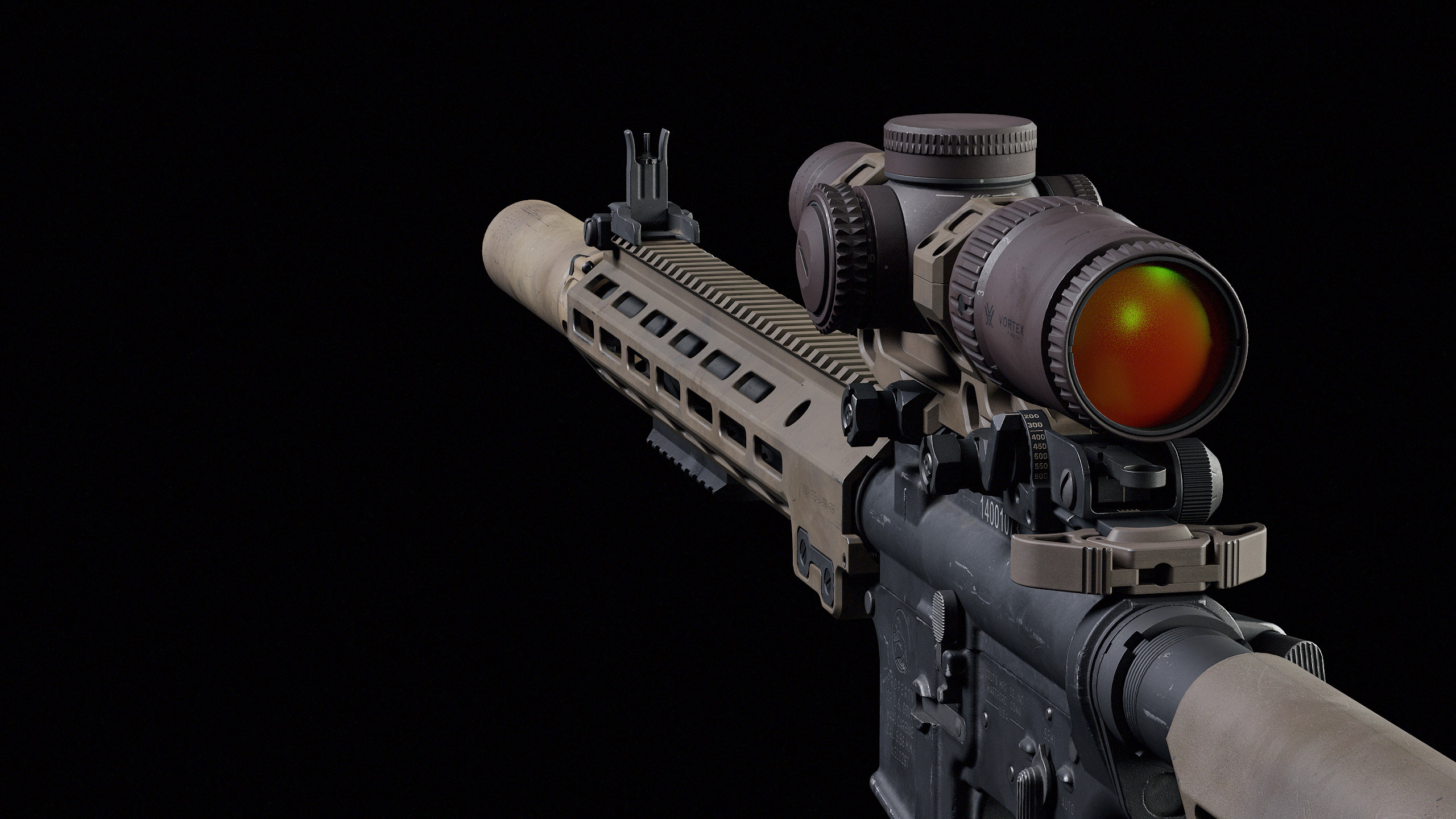 M4 URGI Low-poly 3D model_14