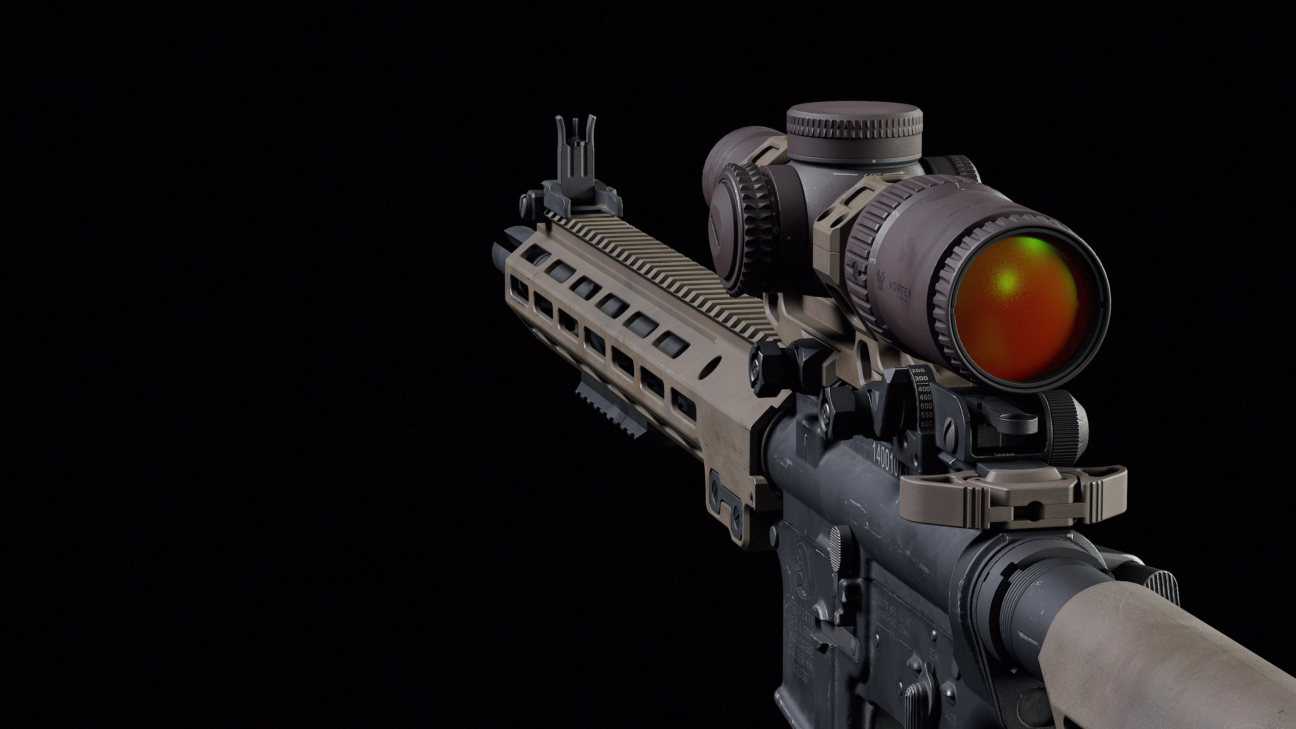 M4 URGI Low-poly 3D model_13