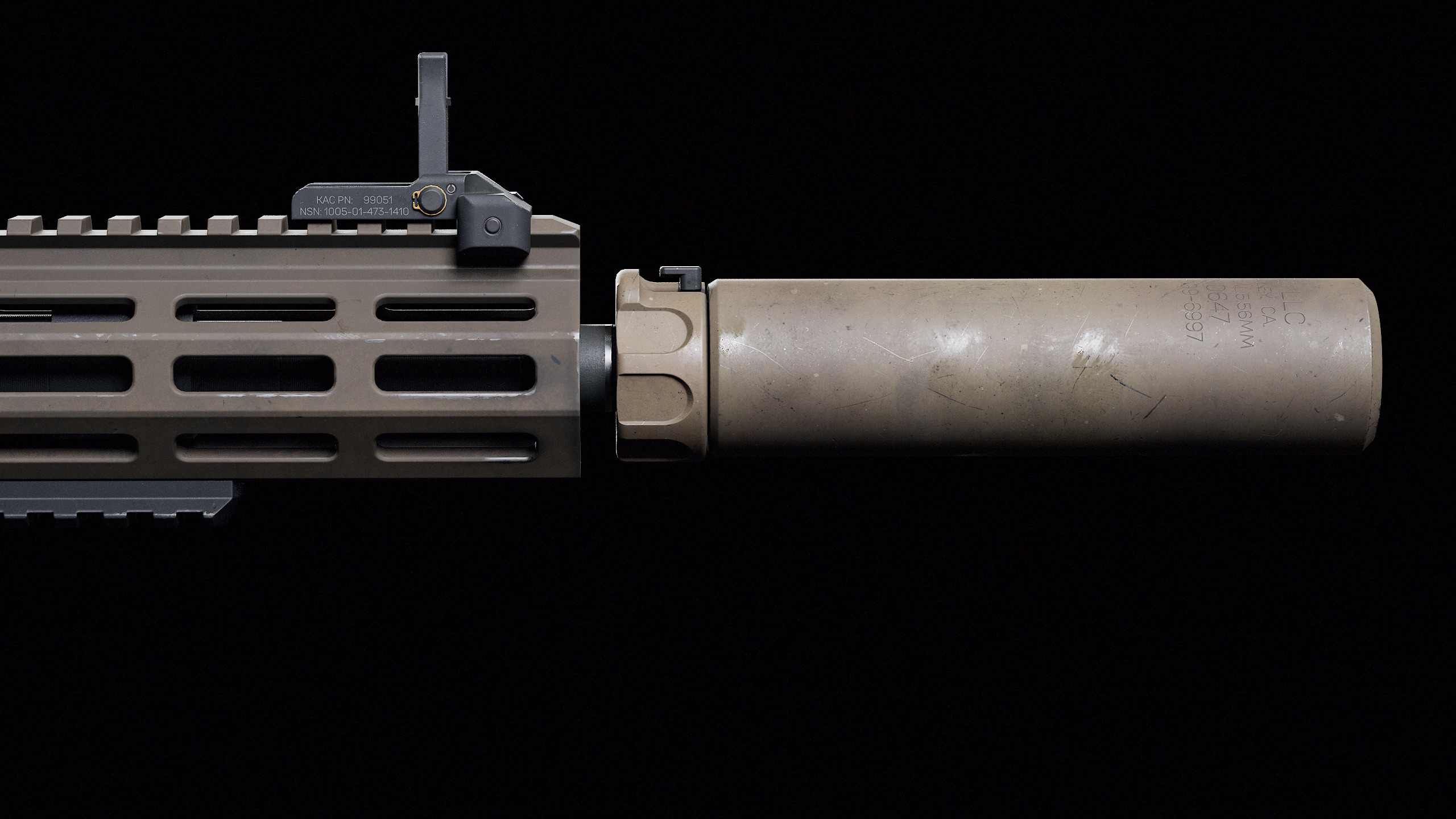 M4 URGI Low-poly 3D model_9