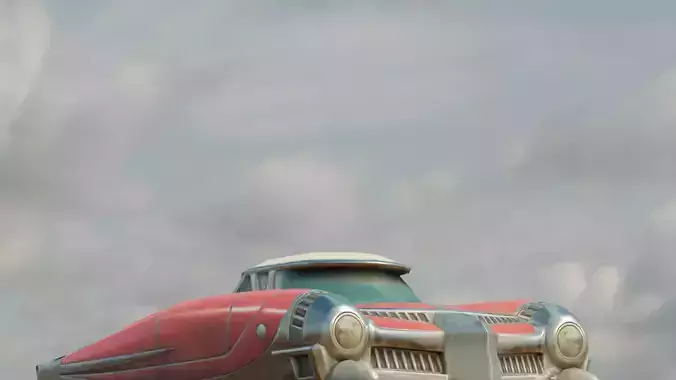 Fallout Car 3D Model Free low-poly 3D model