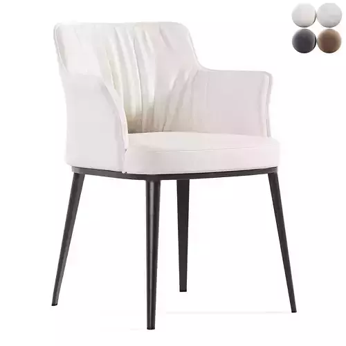  Lucia Slipcovered Armchair Low-poly 3D model