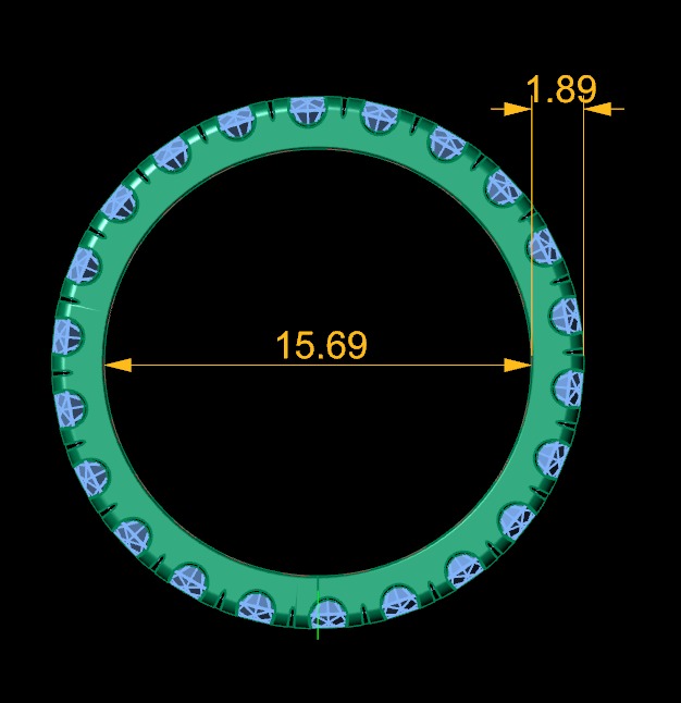 Model 1175 Eternity Diamond Ring Band US Size 3D print model_19