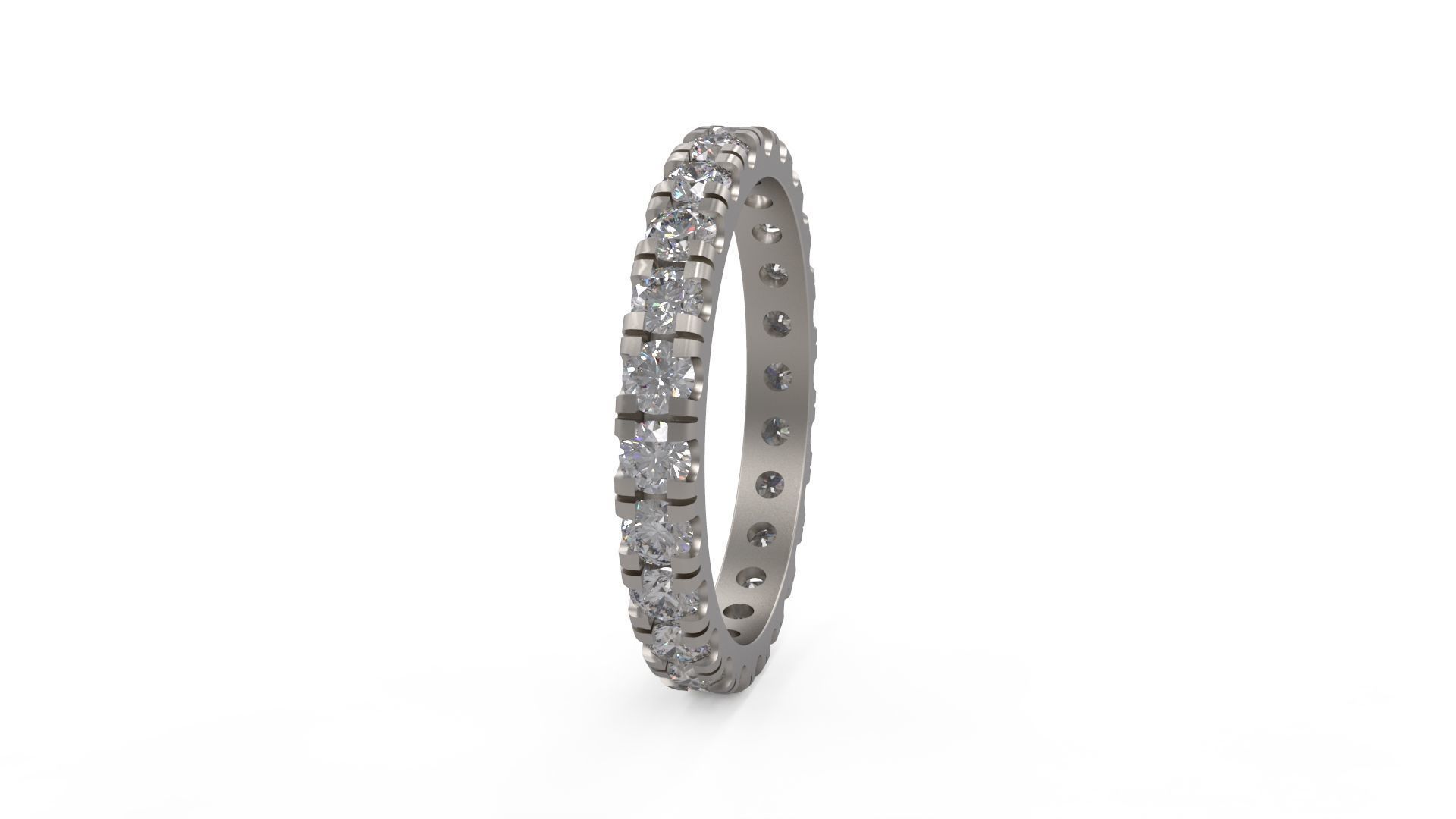 Model 1175 Eternity Diamond Ring Band US Size 3D print model_9