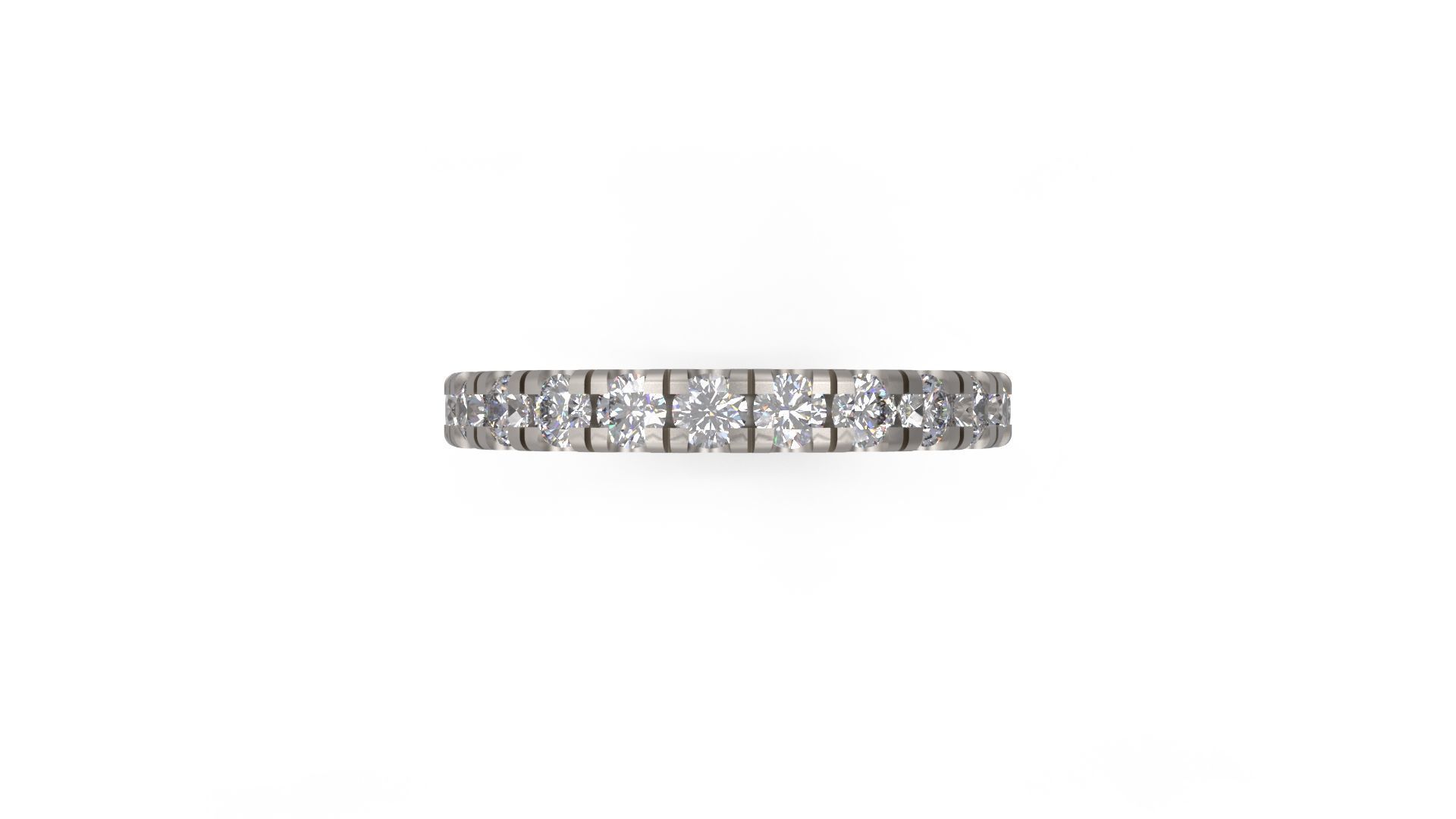 Model 1176 Eternity Diamond Ring Band US Size 3D print model_5