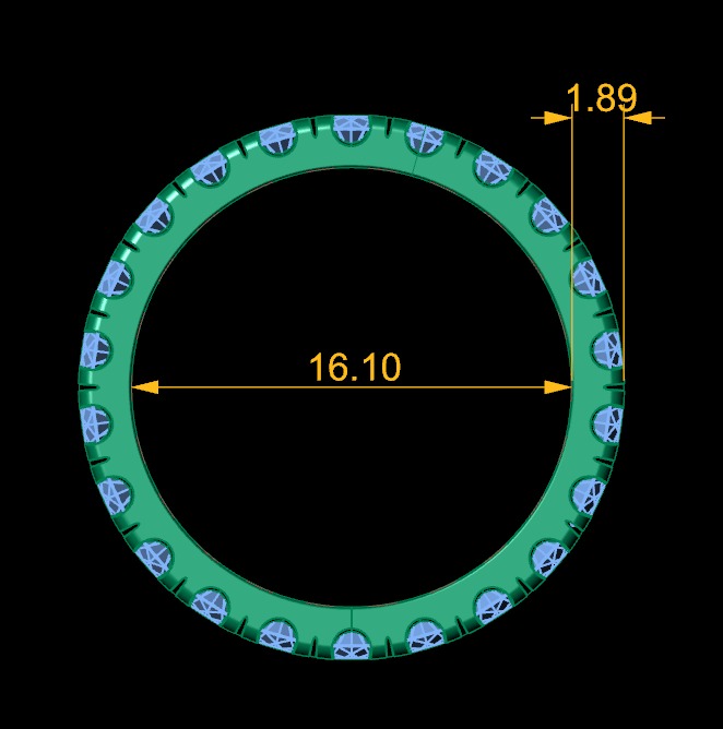 Model 1176 Eternity Diamond Ring Band US Size 3D print model_19