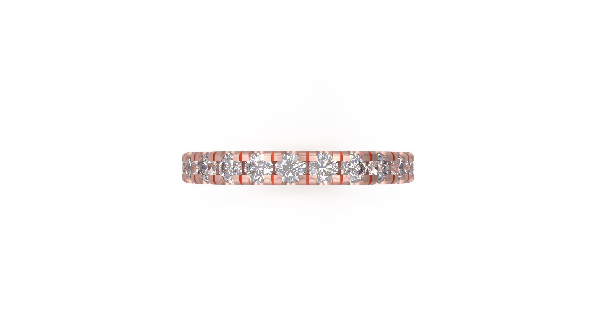 Model 1176 Eternity Diamond Ring Band US Size 3D print model_3