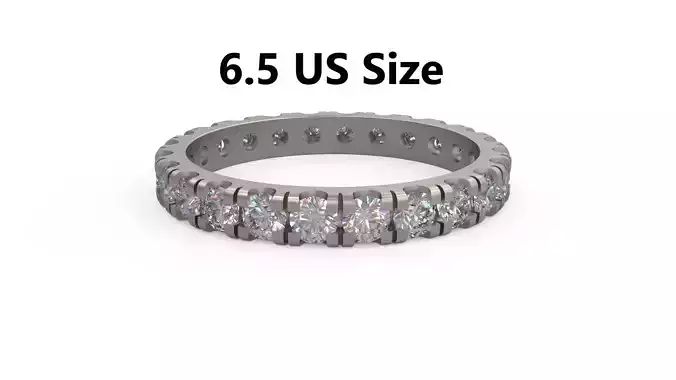 Model 1178 Eternity Diamond Ring Band US Size 3D print model