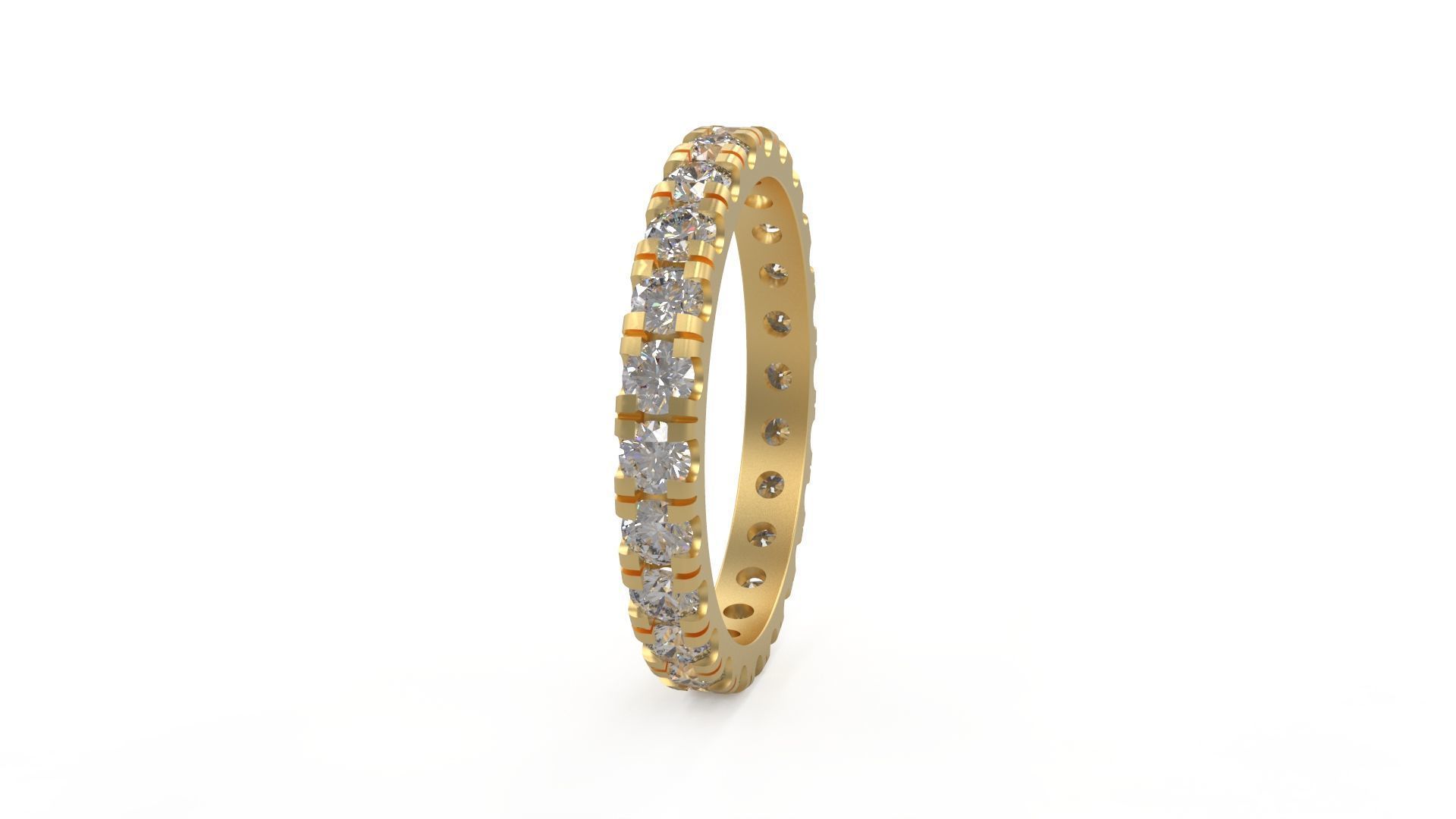 Model 1178 Eternity Diamond Ring Band US Size 3D print model_10